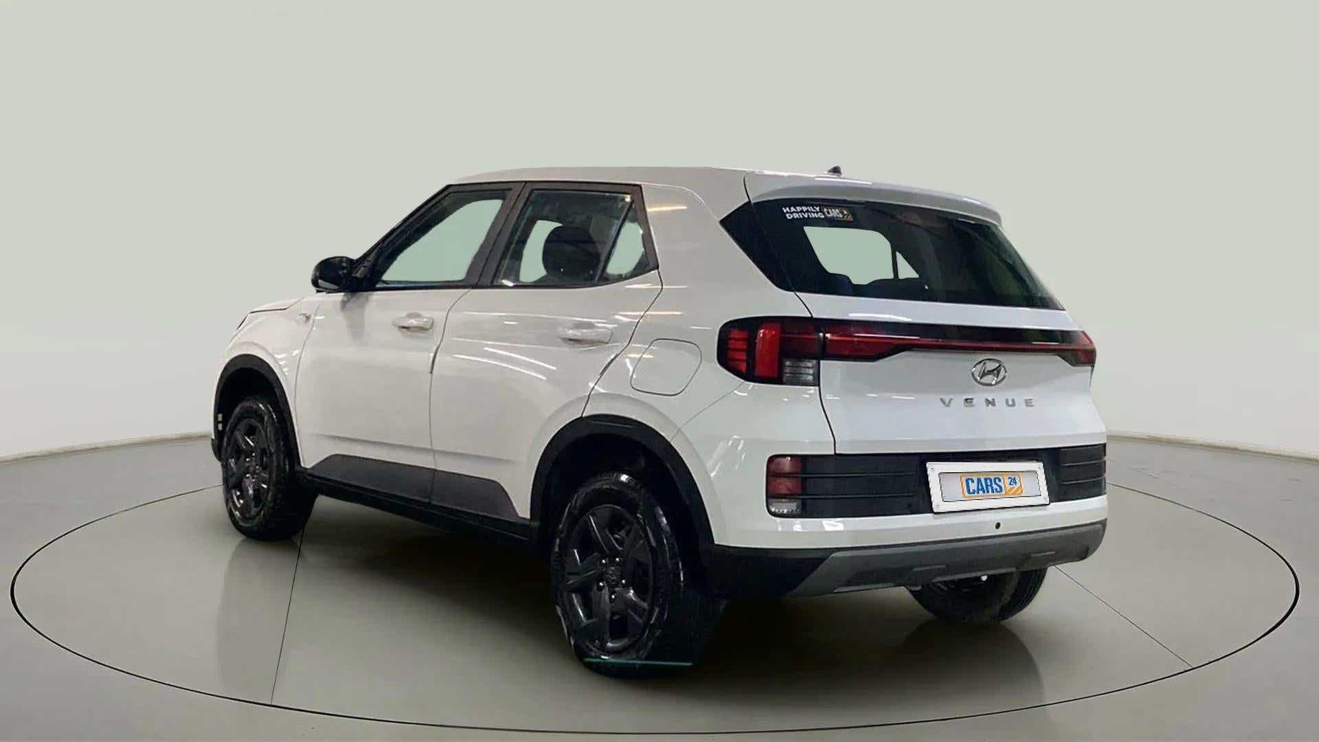 Rear three-quarter view of a Hyundai Venue