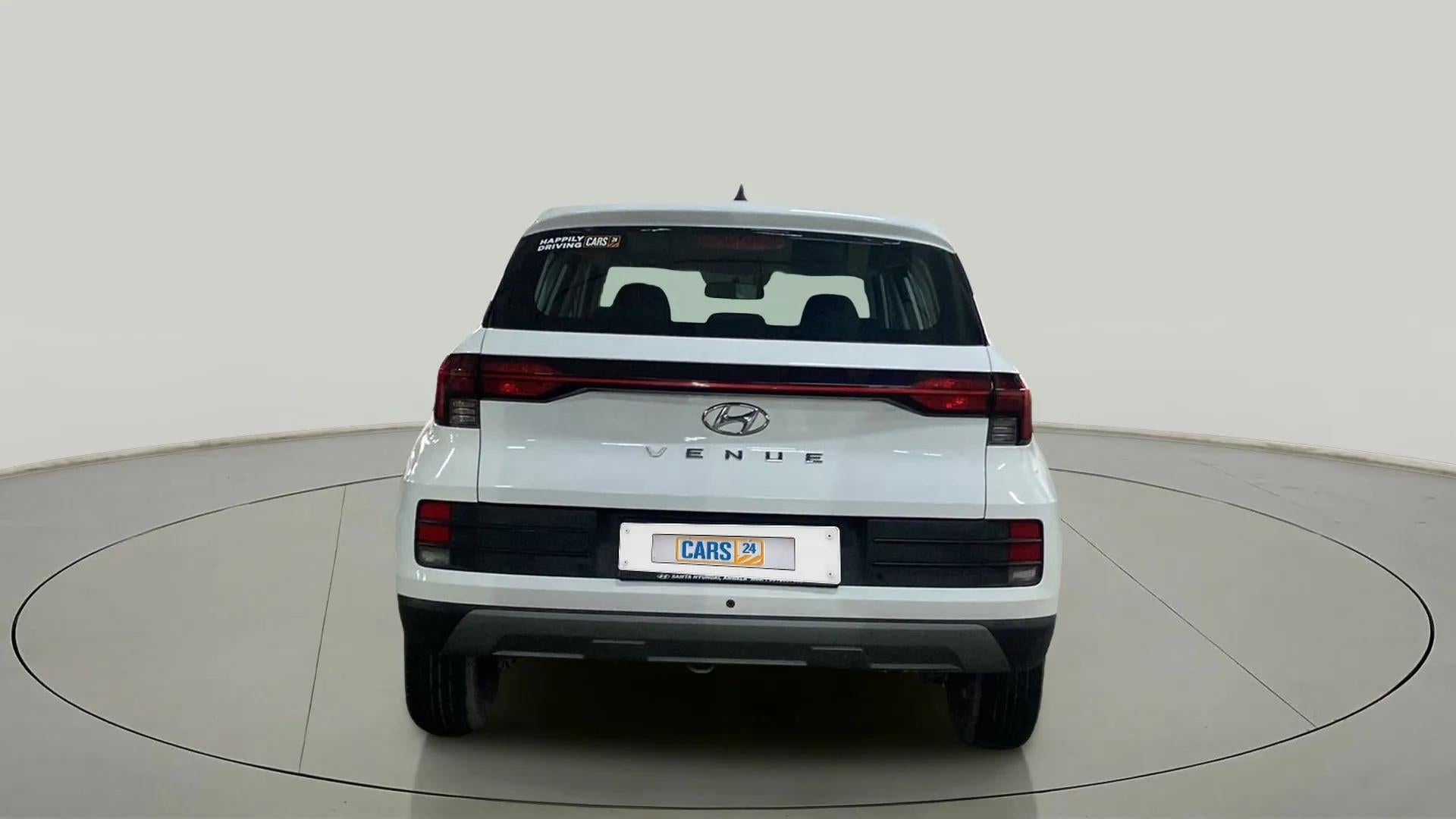 Rear view of a Atlas White Hyundai Venue