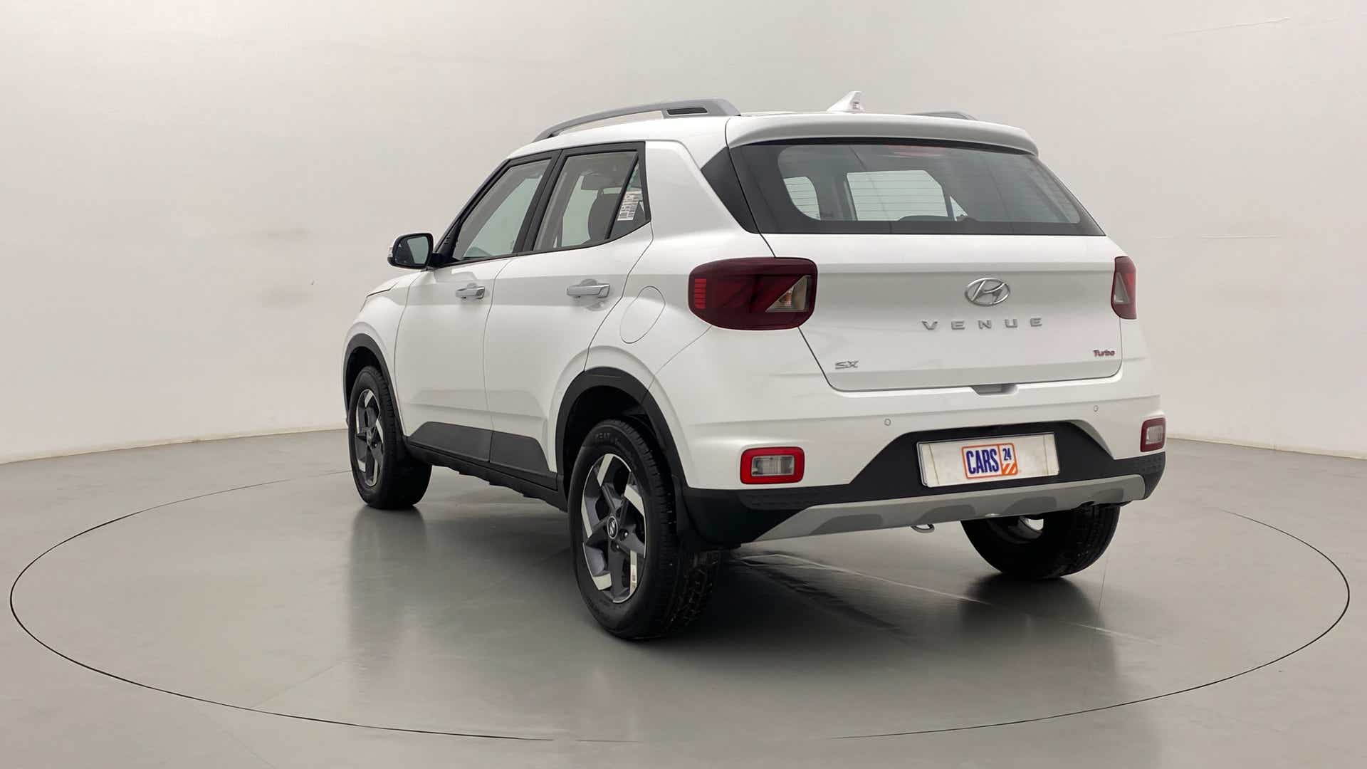 Rear three-quarter of a Hyundai Venue SX Turbo