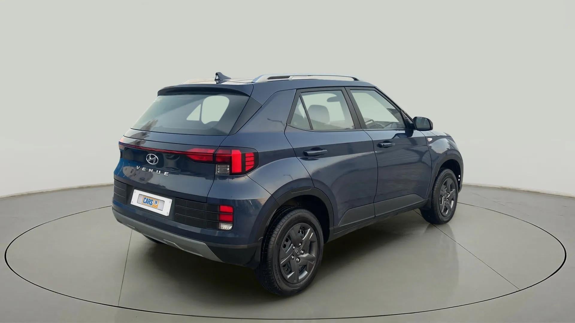 Rear three-quarter view of a Hyundai Venue
