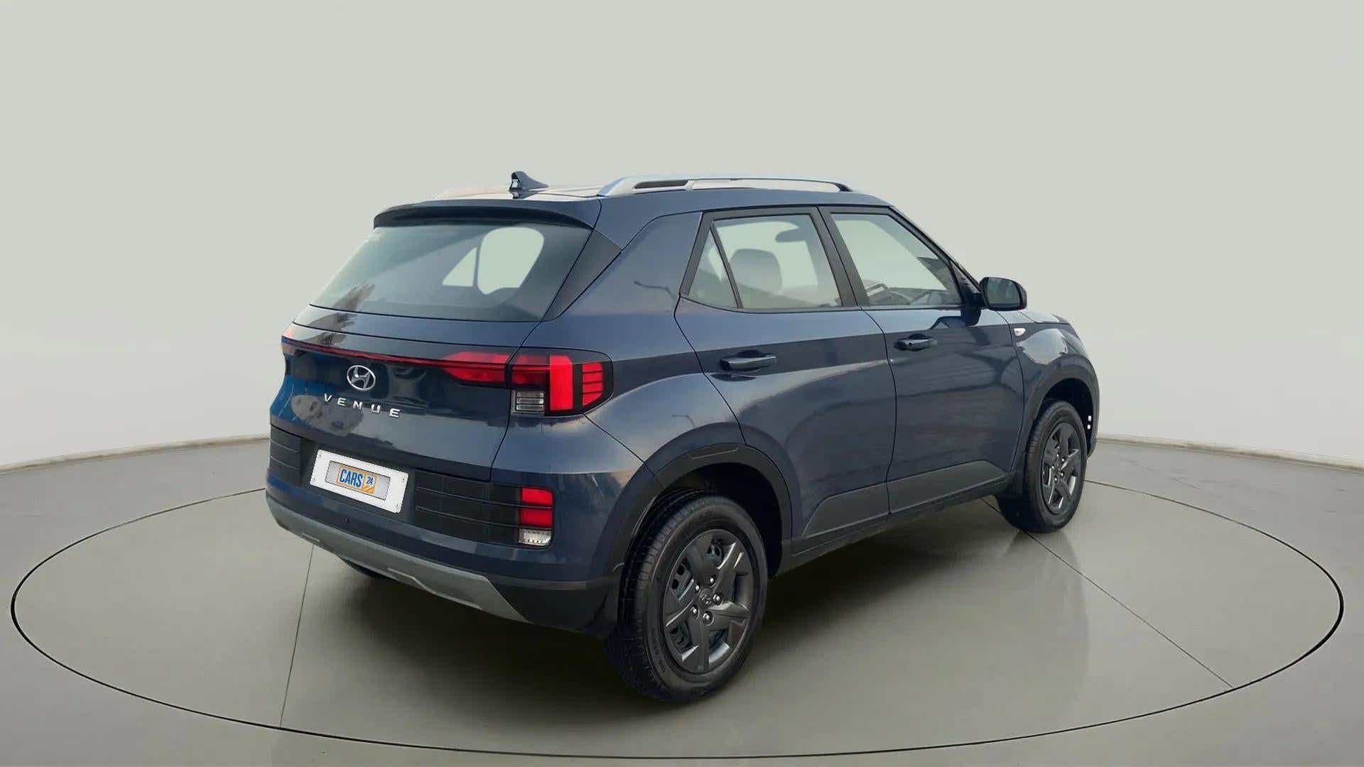 Rear three-quarter view of a Hyundai Venue
