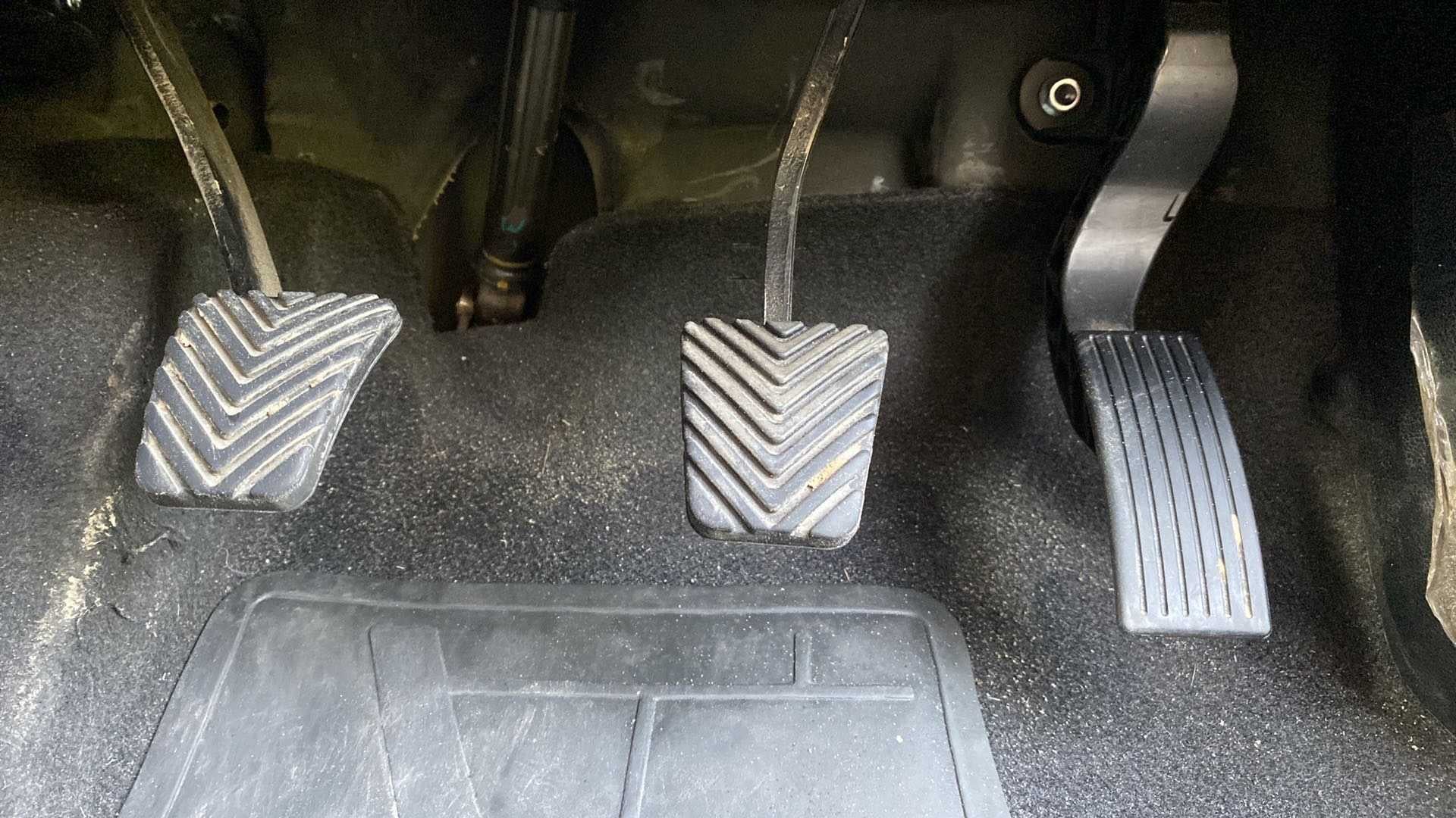 Pedal area of a Hyundai Venue