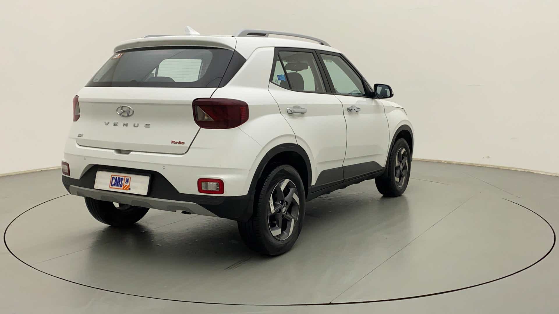 Rear three-quarter view of a Hyundai Venue