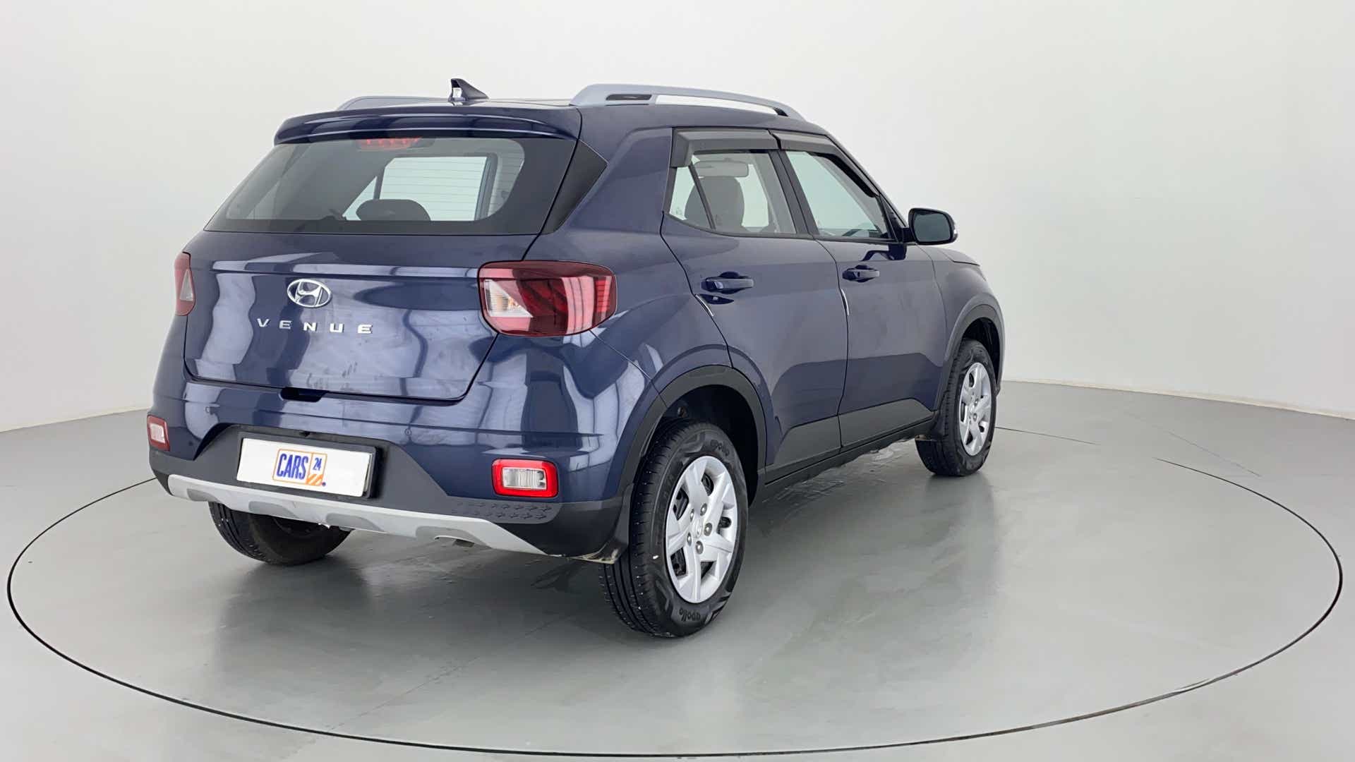 Rear three-quarter view of a Hyundai Venue
