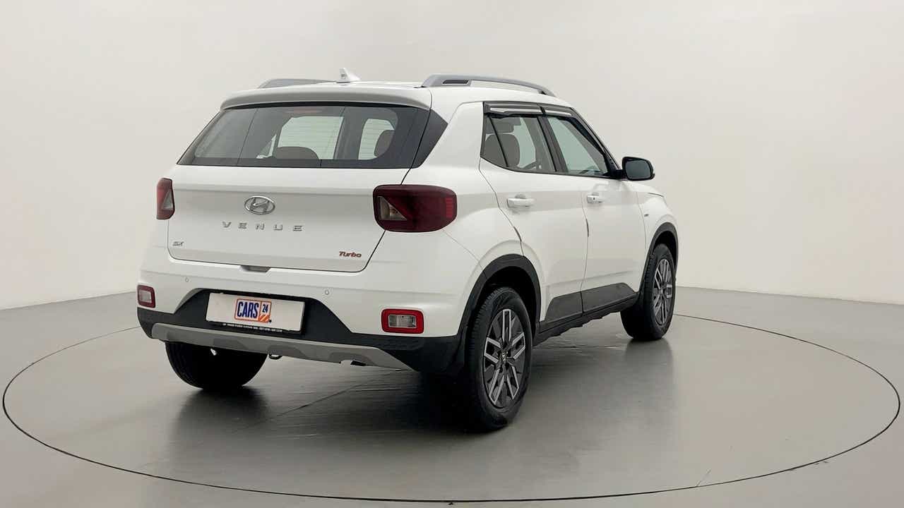 Rear three-quarter view of a Hyundai Venue SX Turbo