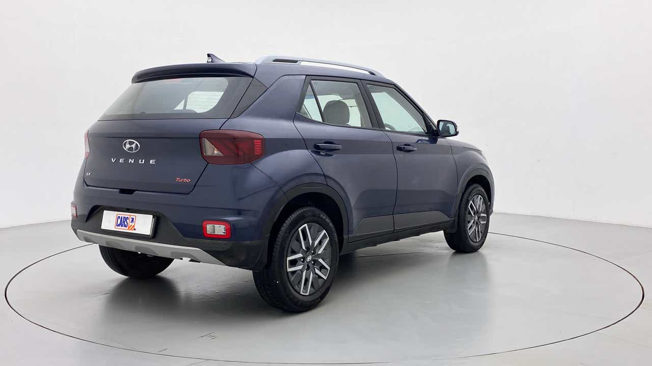 Rear three-quarter view of a Hyundai Venue SX Turbo
