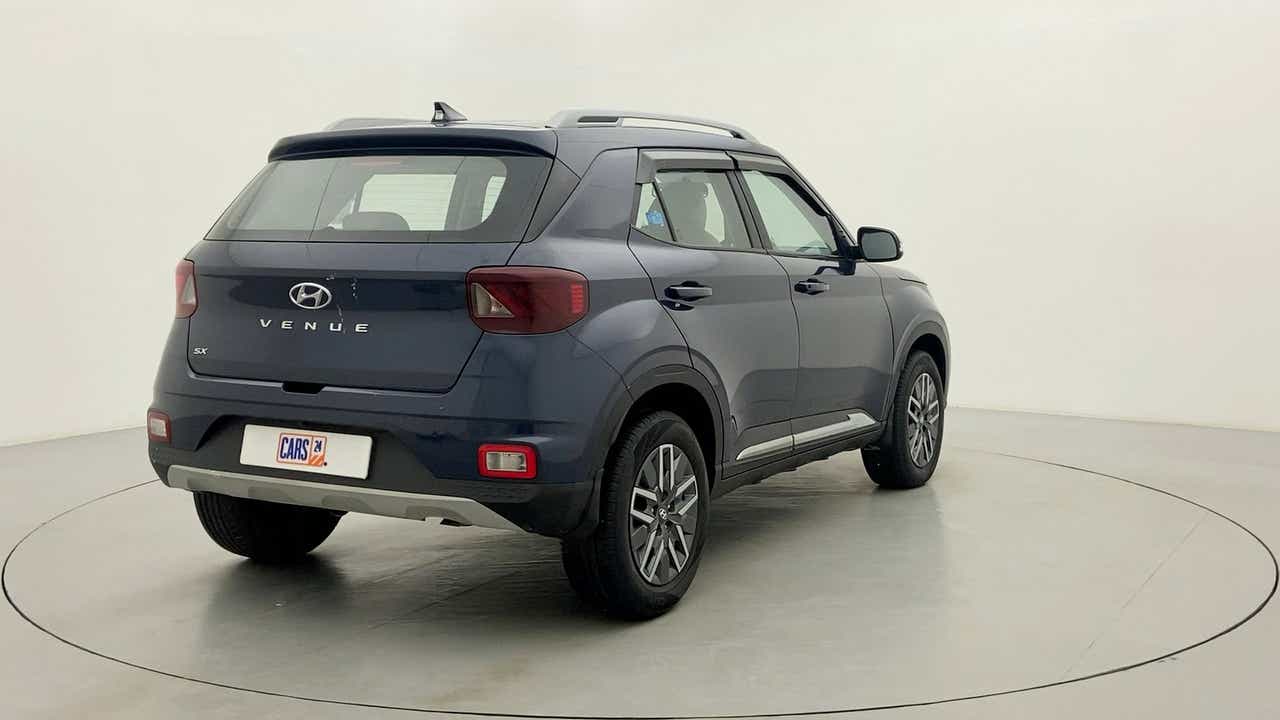 Rear three-quarter view of a Hyundai Venue SX