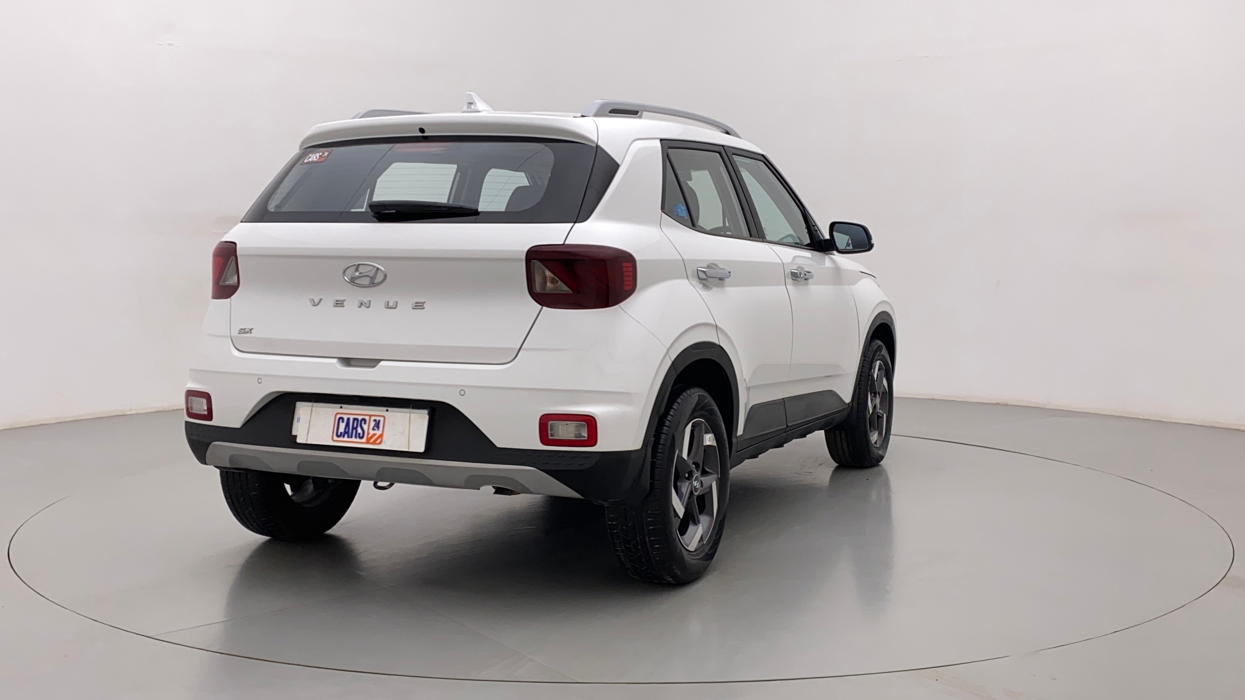 Rear three-quarter view of a Hyundai Venue SX