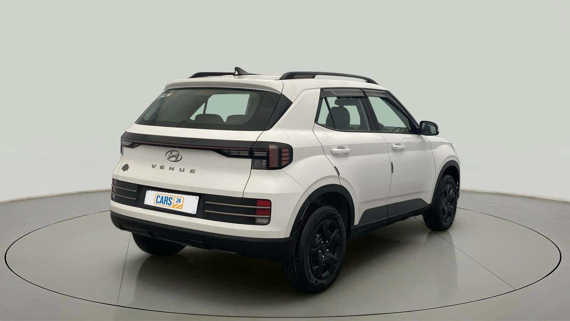 Rear three-quarter view of a Hyundai Venue