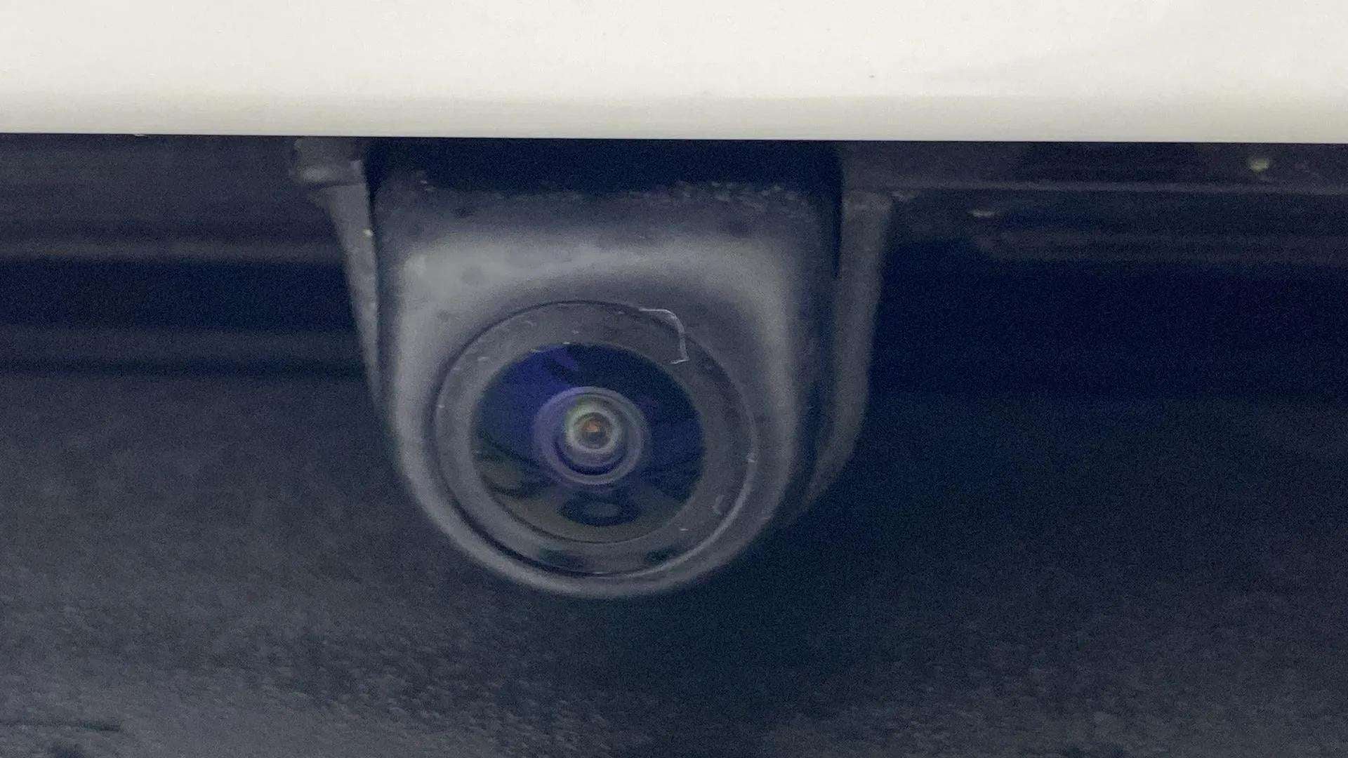 Close-up of the rear view camera of a Hyundai Venue