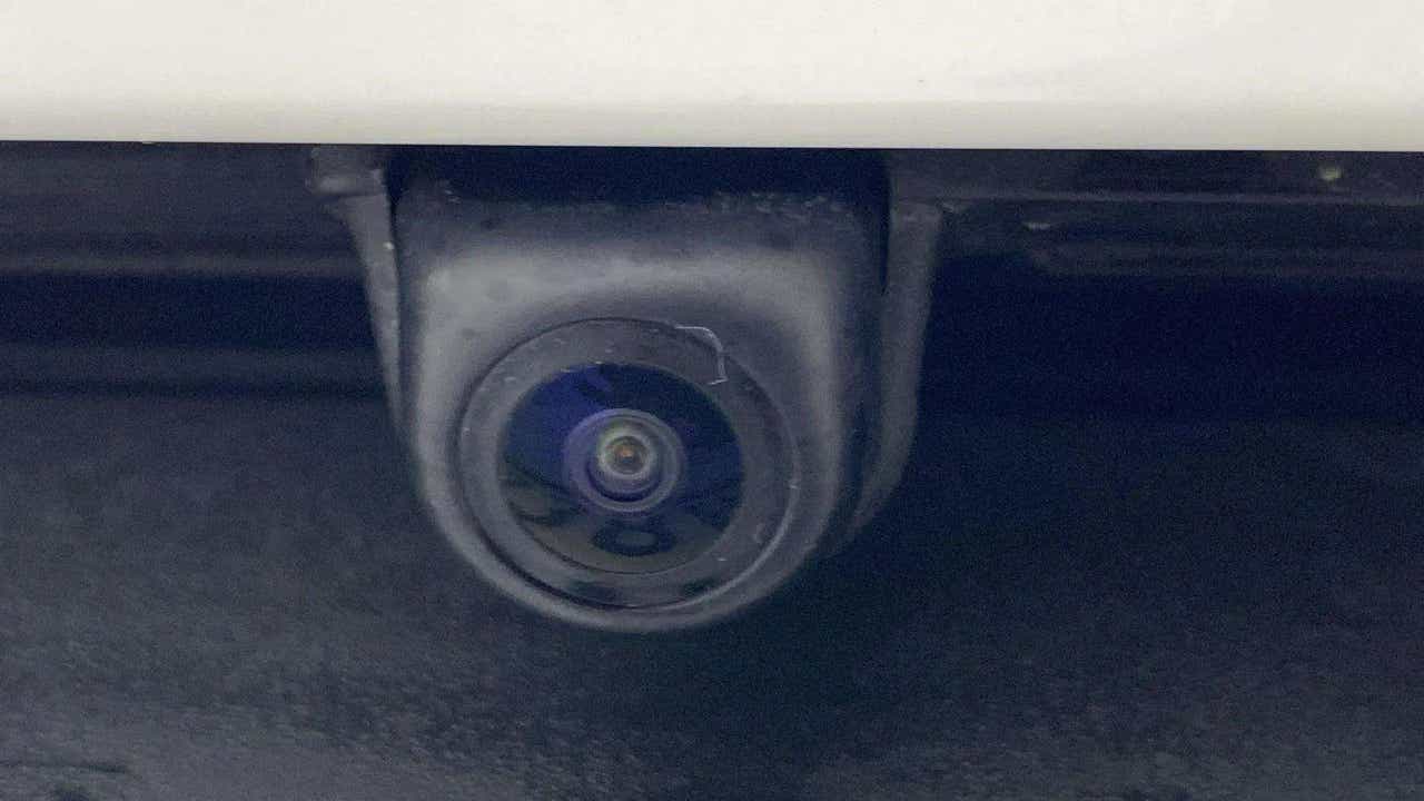 Close-up of the rear view camera of a Hyundai Venue