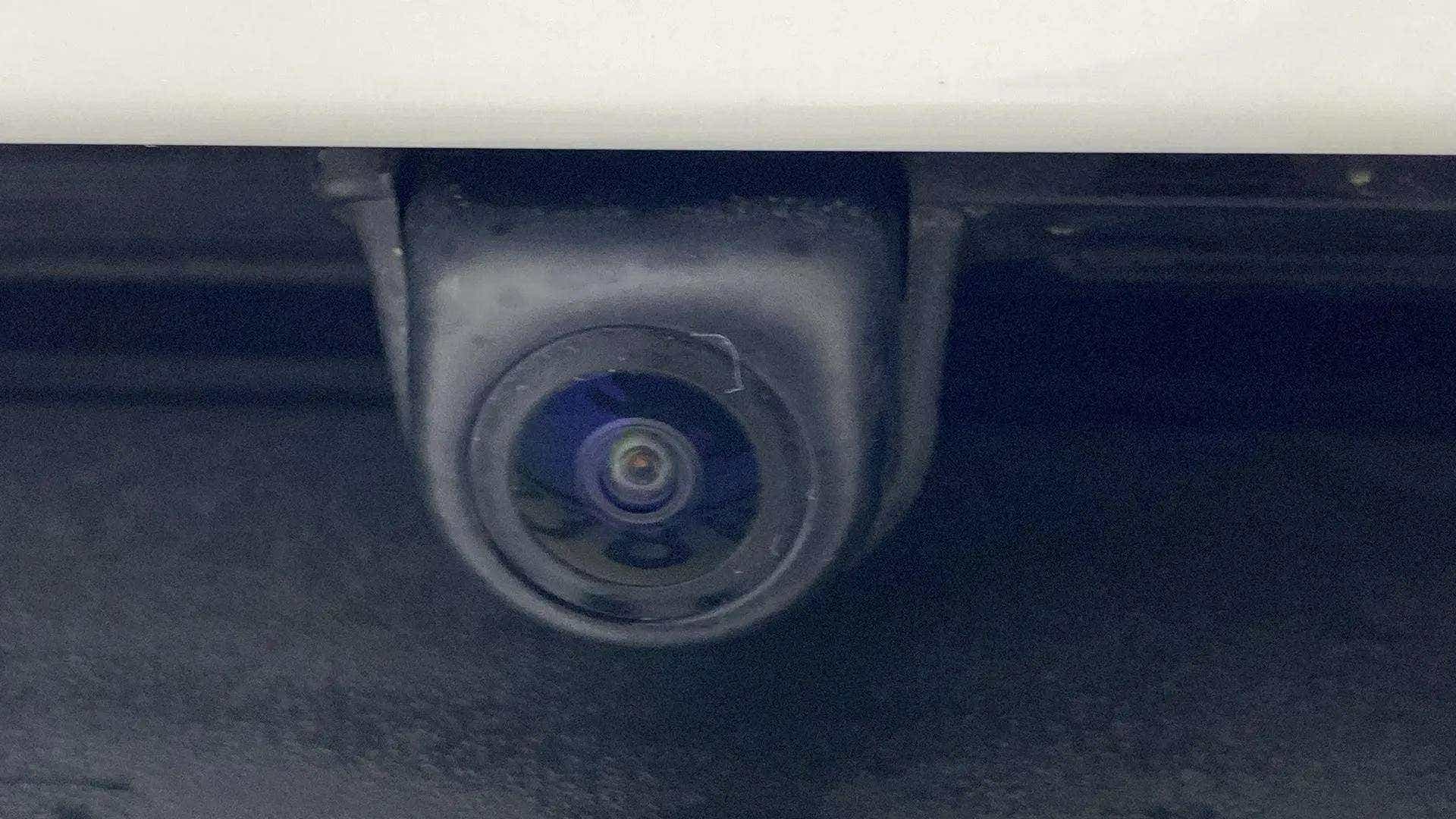 Close-up of the rear view camera of a Hyundai Venue