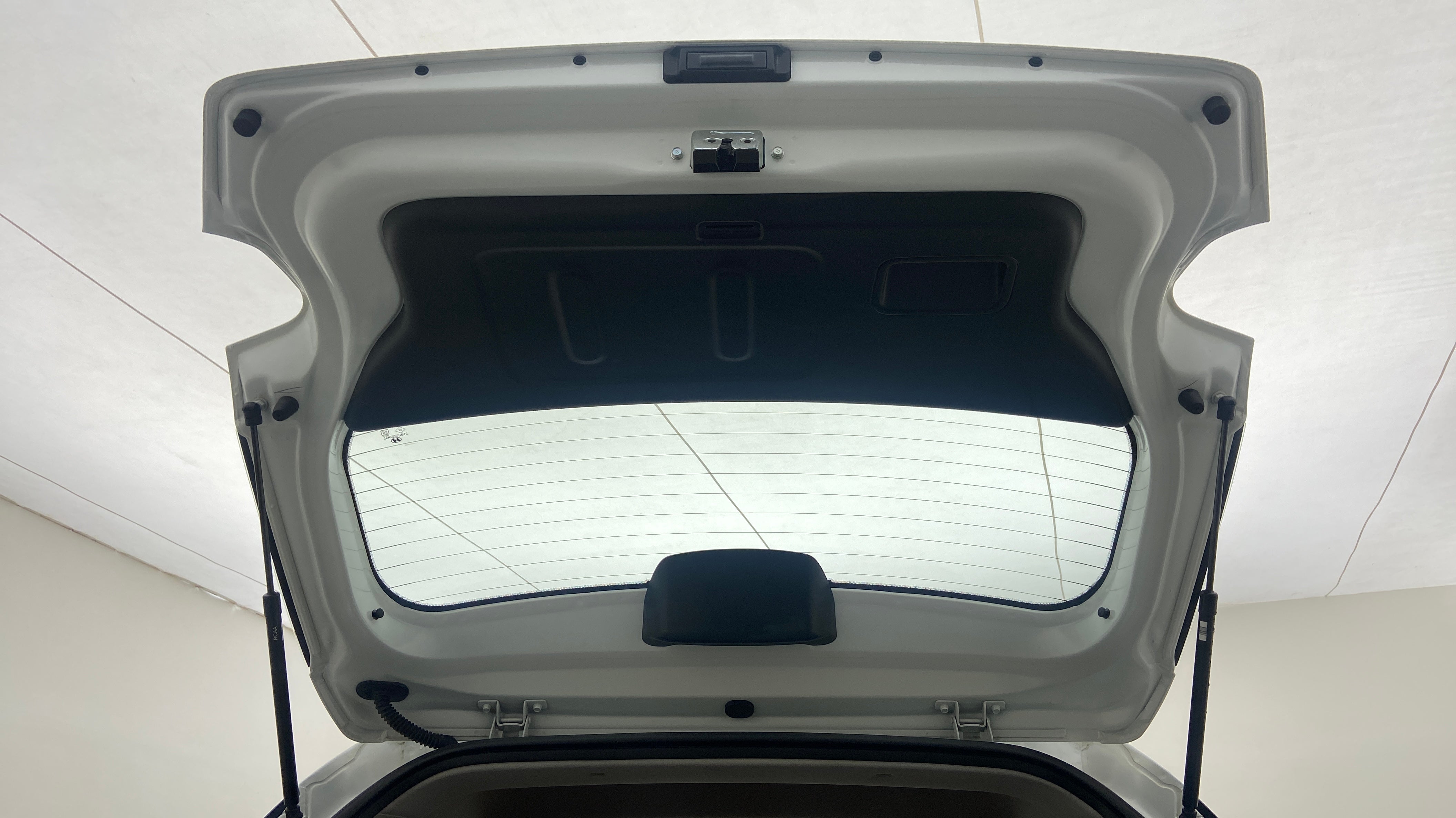 Open boot lid interior view of a Hyundai Venue