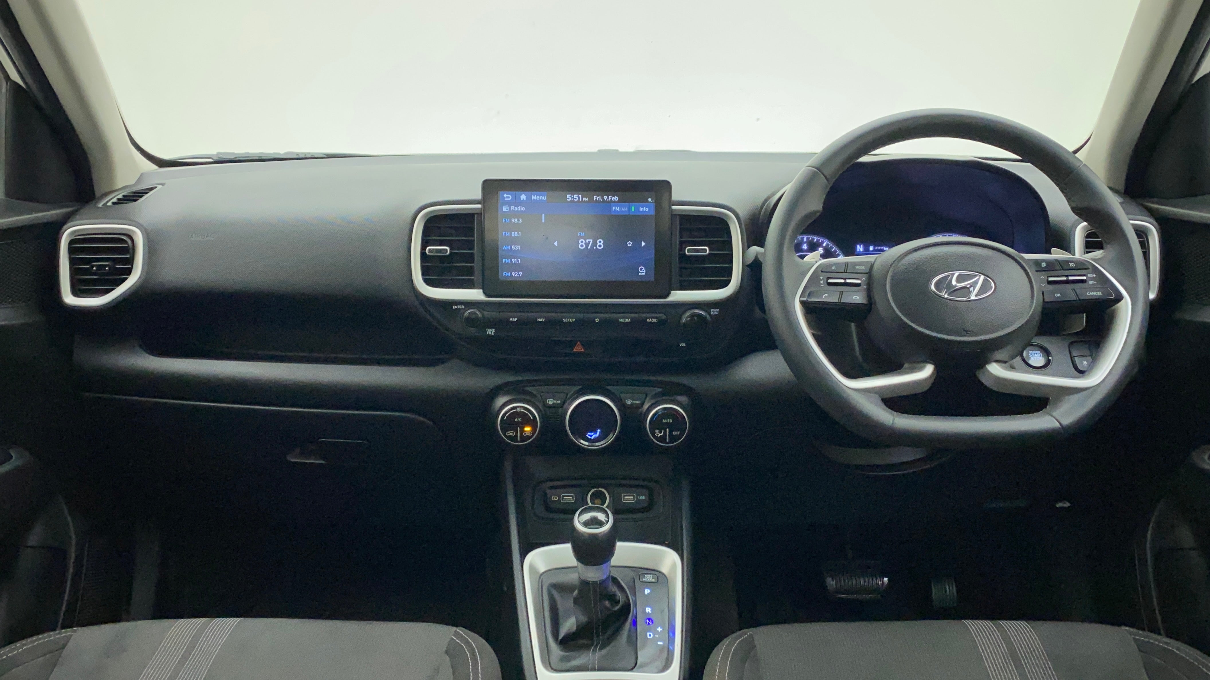 Interior dashboard view of a Hyundai Venue