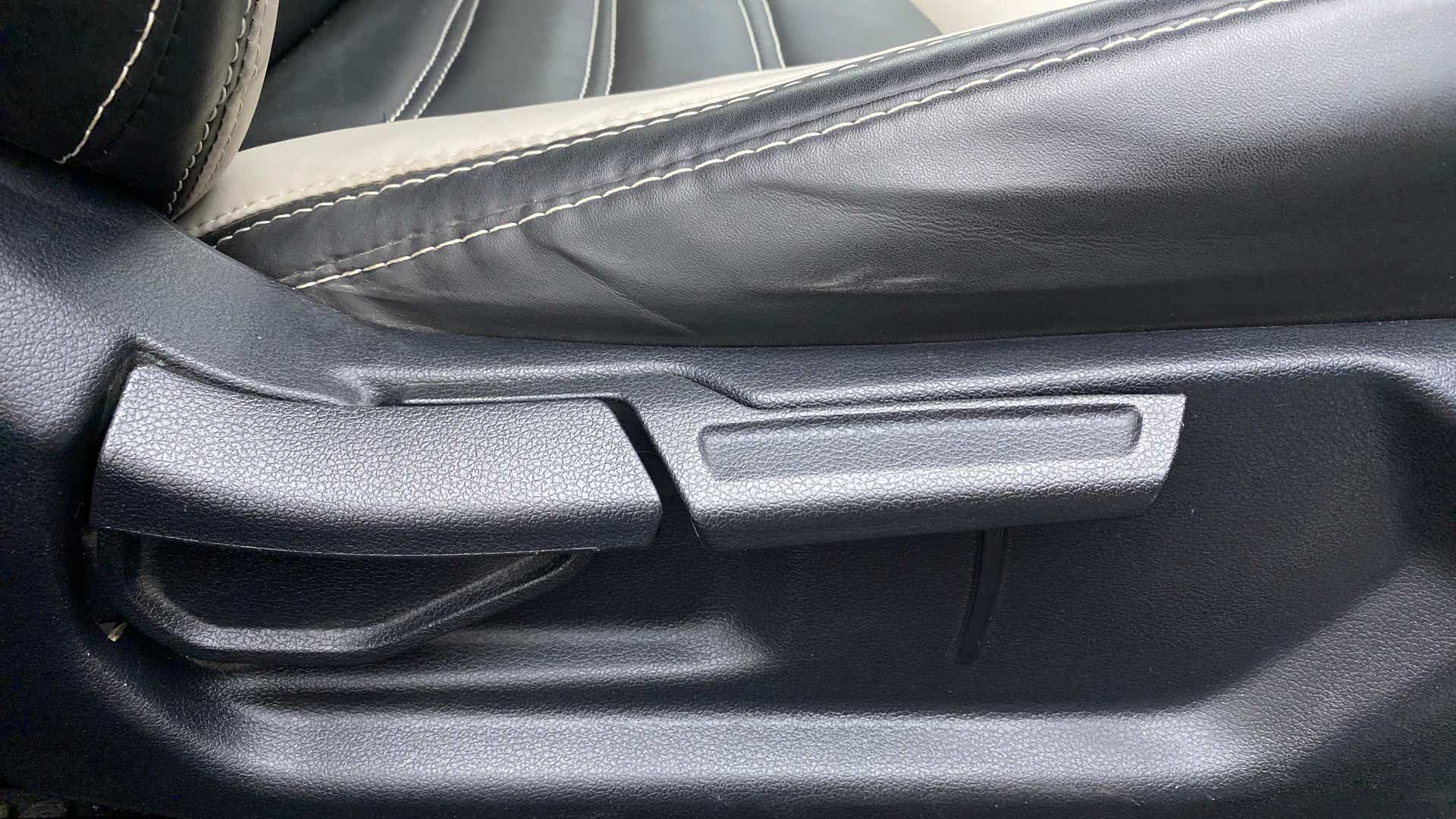 Close-up of a seat adjuster in a Hyundai Venue