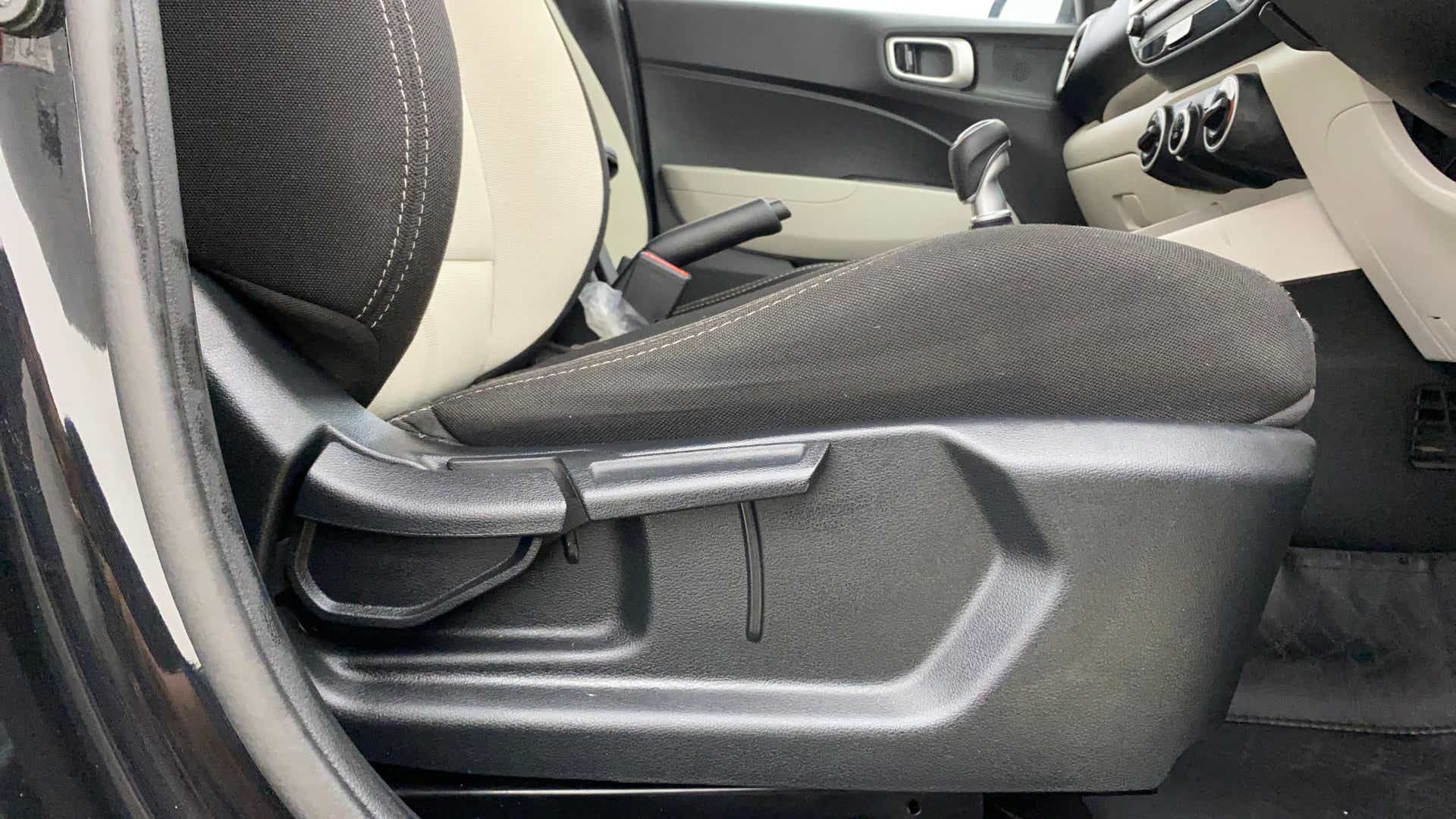 Front seat and side interior of a Hyundai Venue