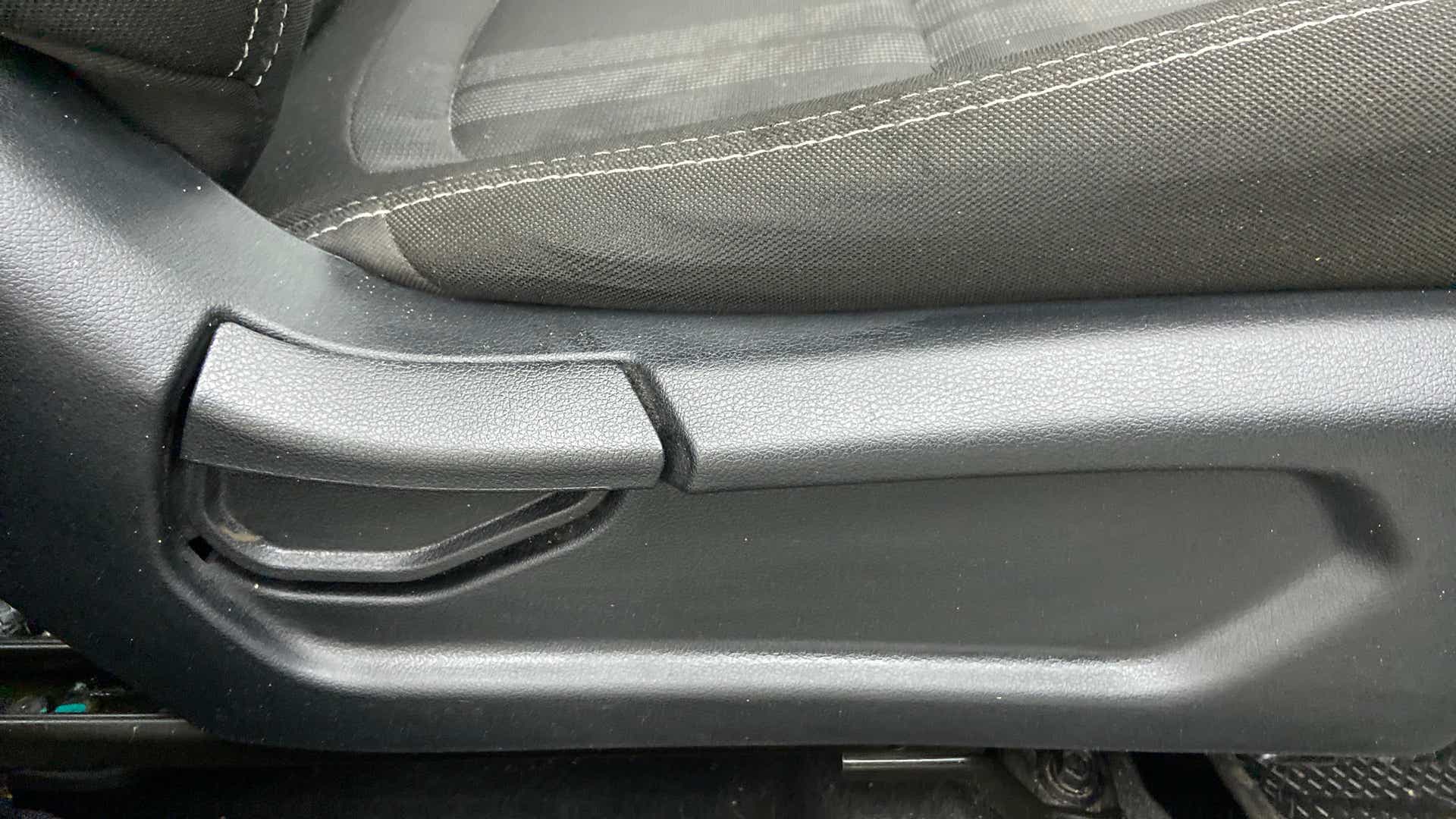 Front seat adjustment lever of a Hyundai Venue