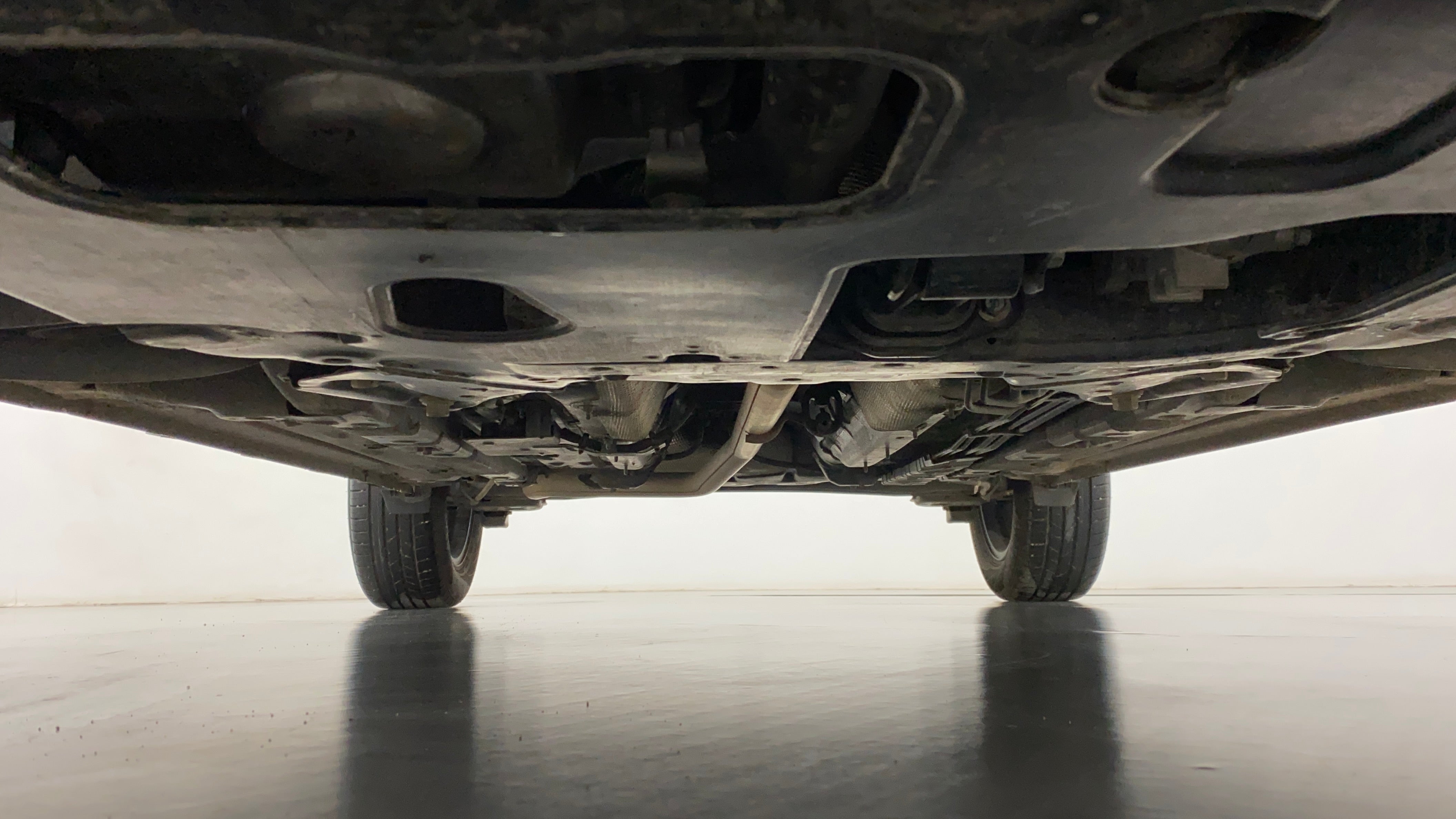 Underside view of a Hyundai Venue