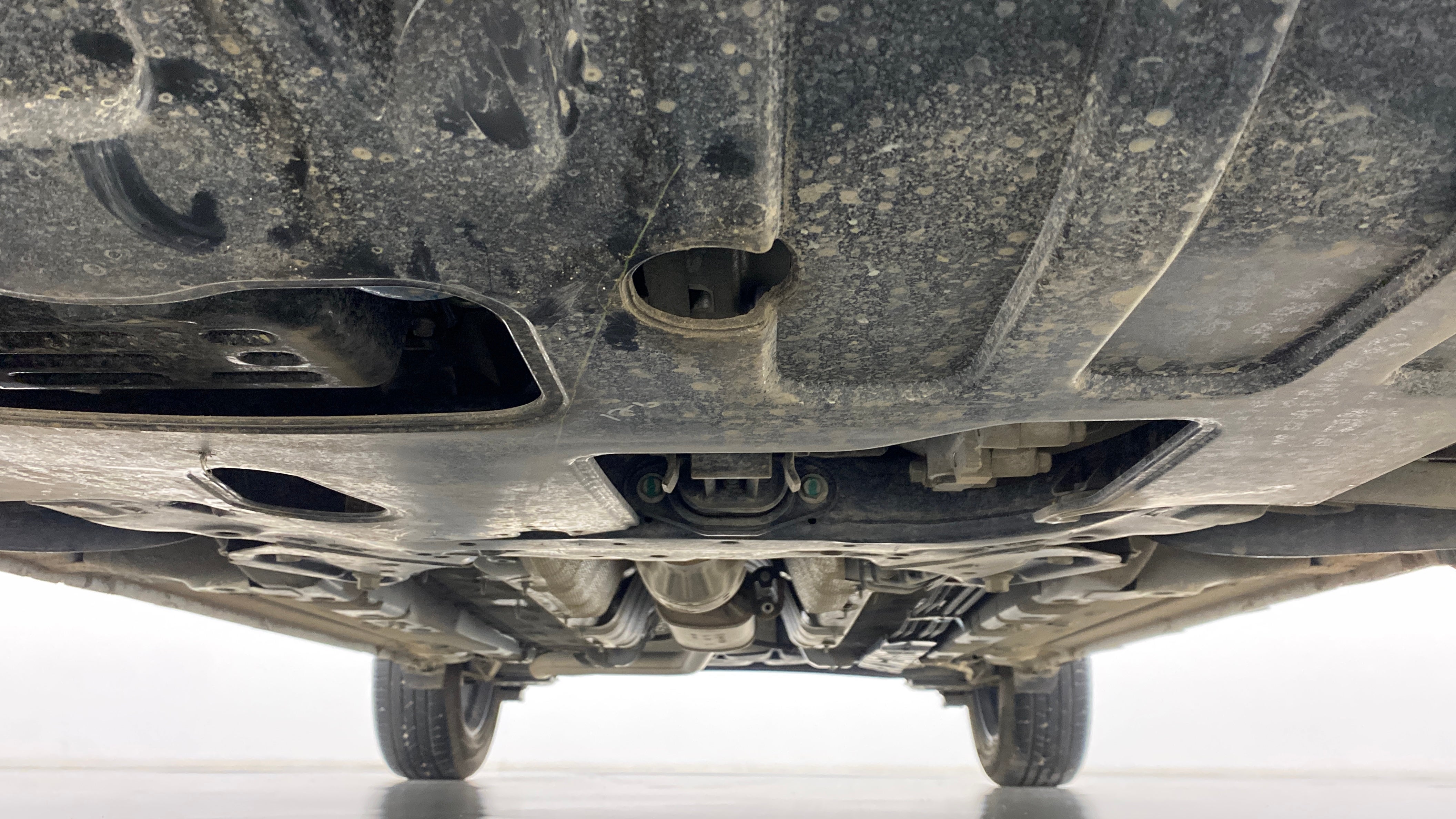 Undercarriage view of a Hyundai Venue