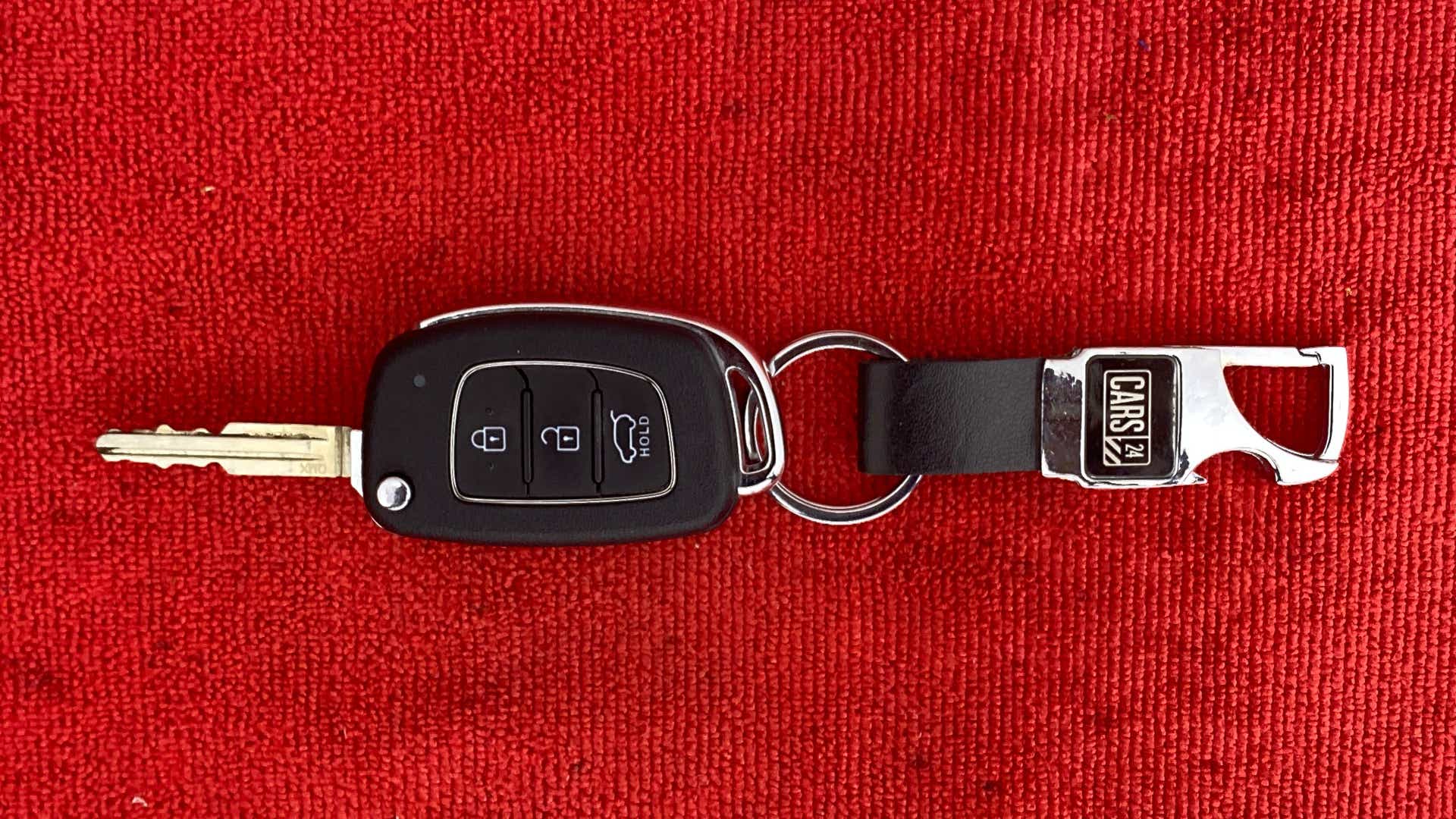 Car key fob with keychain for a Hyundai Venue