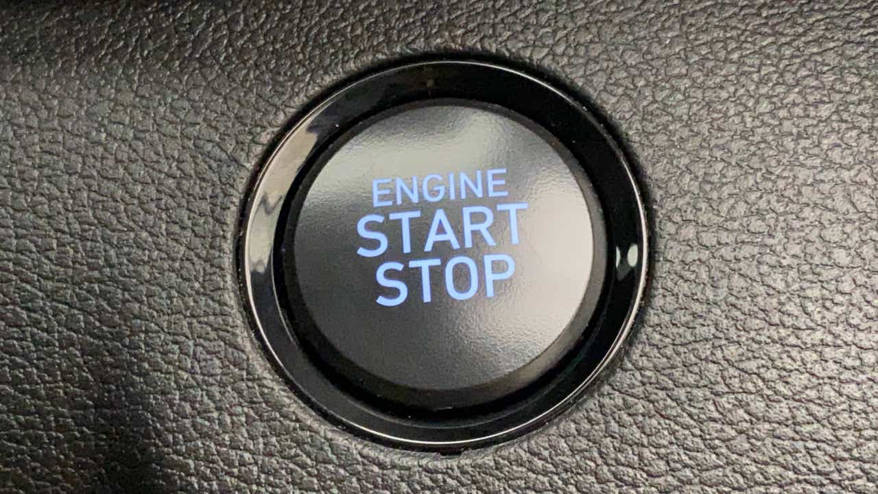 Engine start stop button of a Hyundai Venue