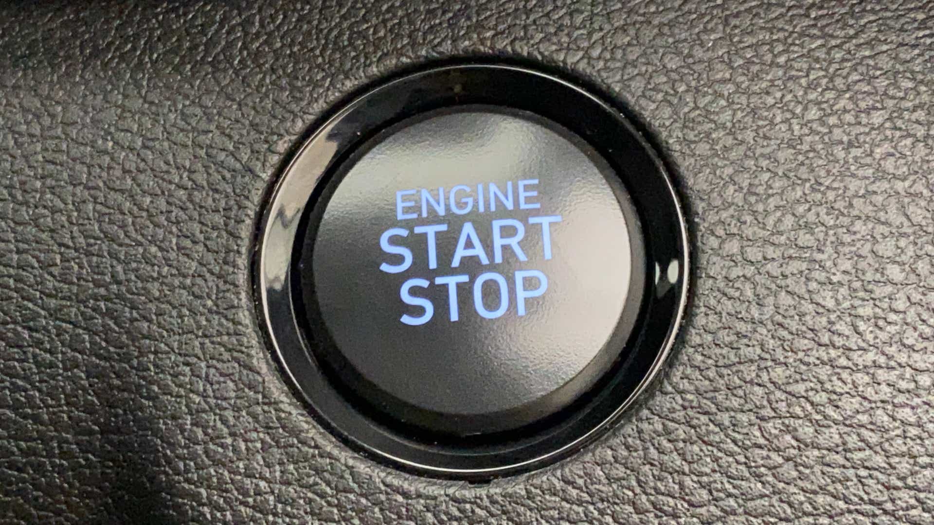Engine start stop button of a Hyundai Venue