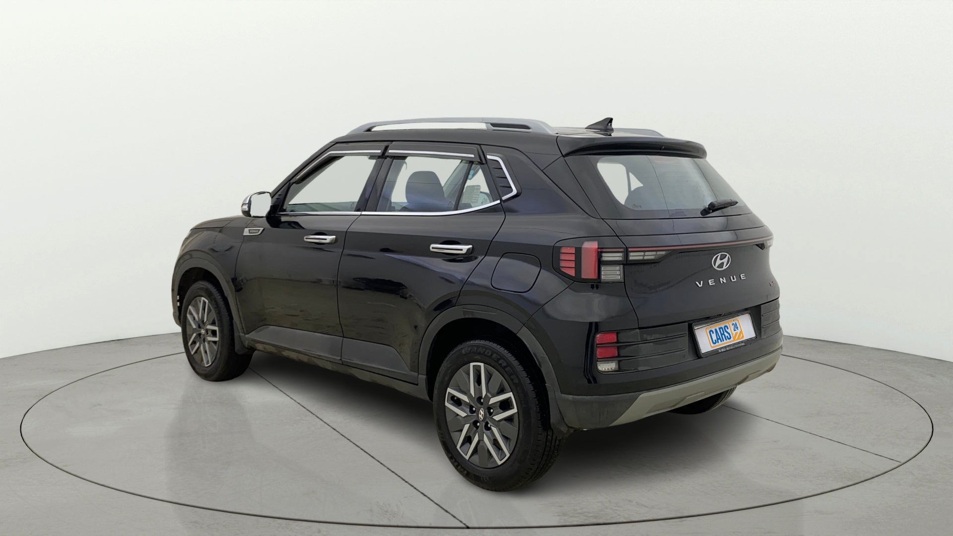 Rear three-quarter view of a Hyundai Venue