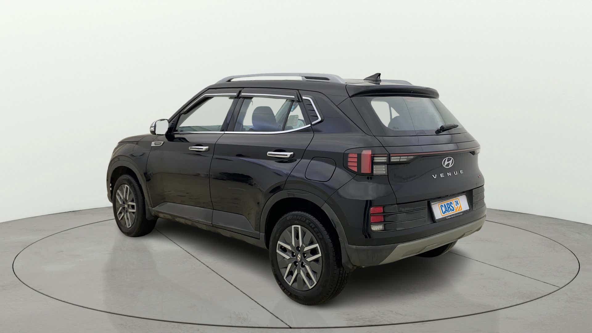 Rear three-quarter view of a Hyundai Venue