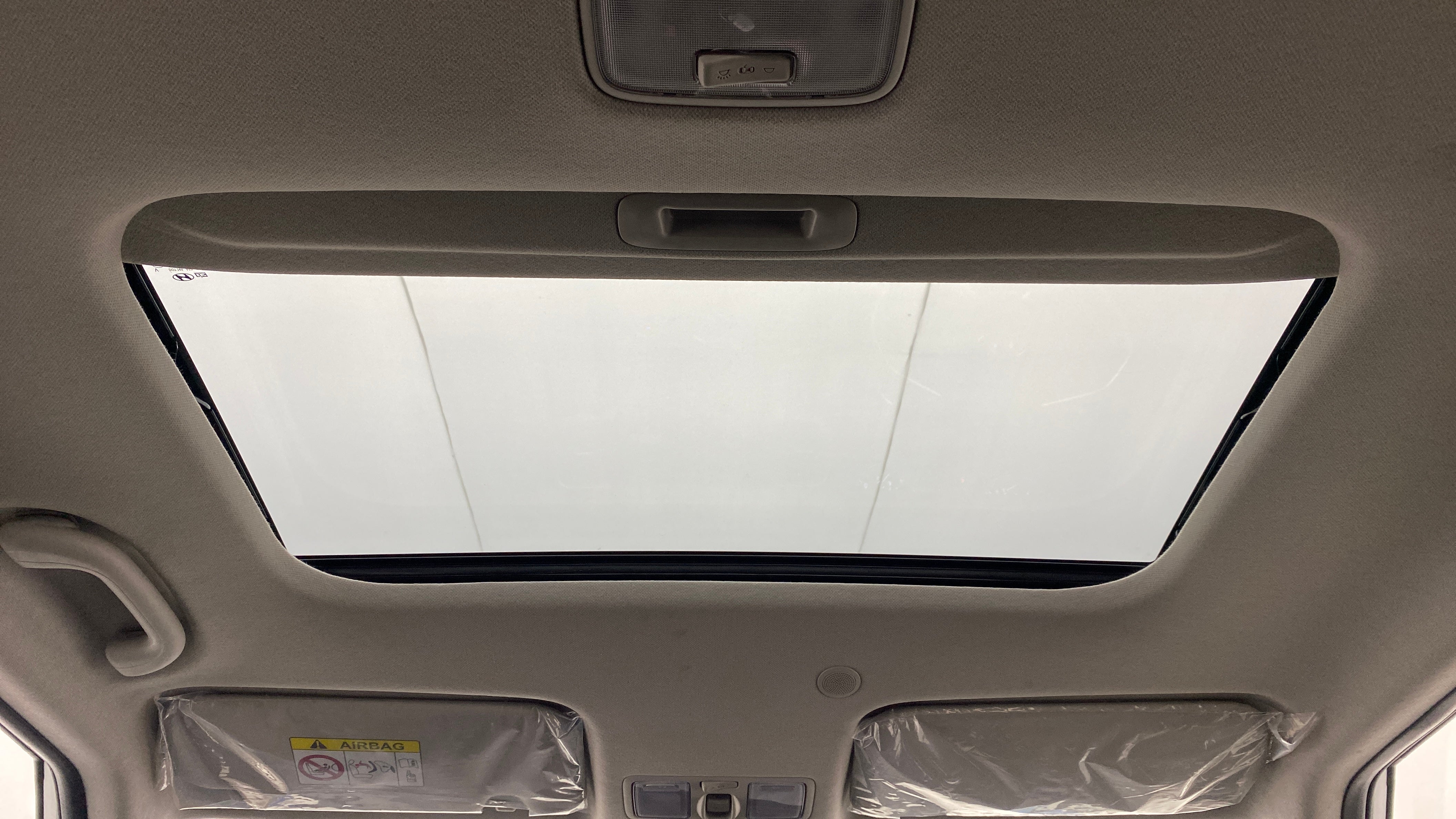 Sunroof view of a Hyundai Venue