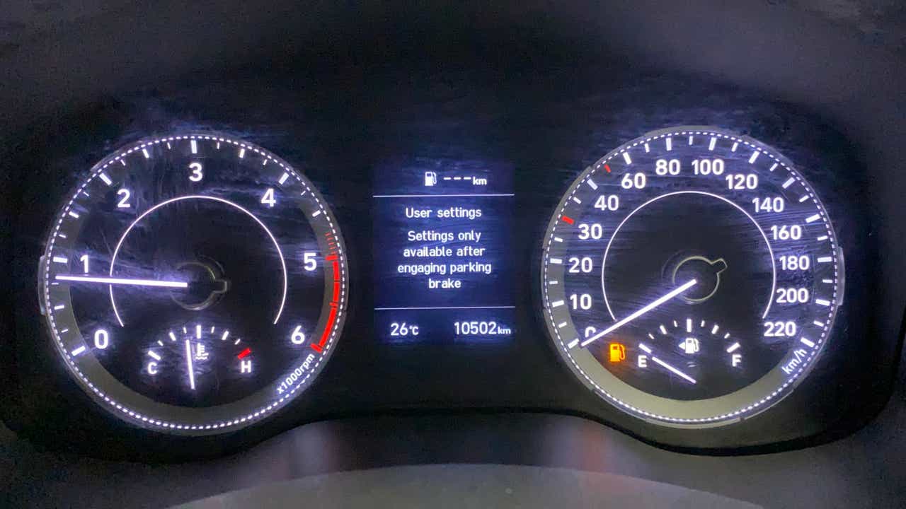 Instrument cluster of a Hyundai Venue