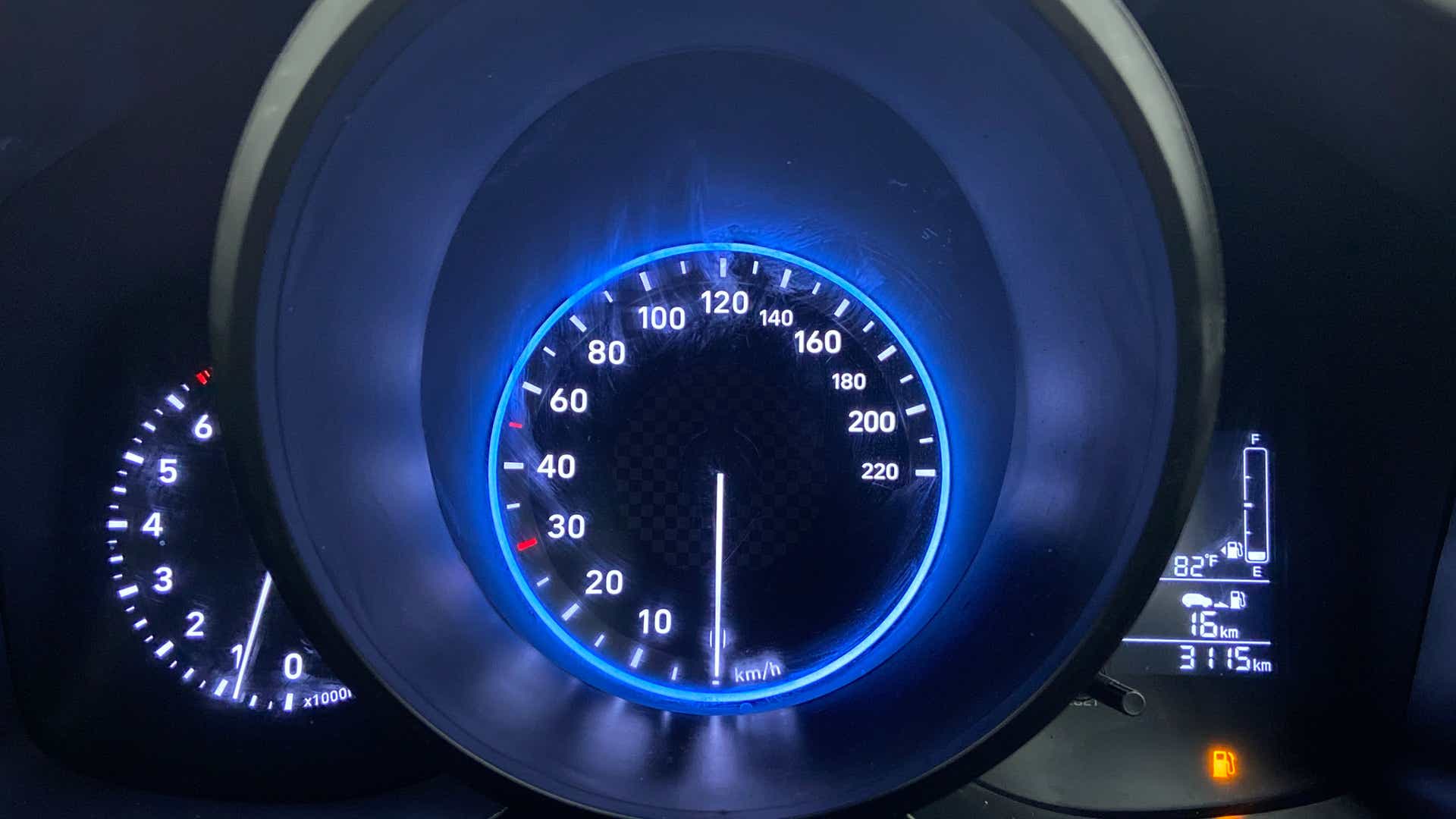 Instrument cluster of a Hyundai Venue