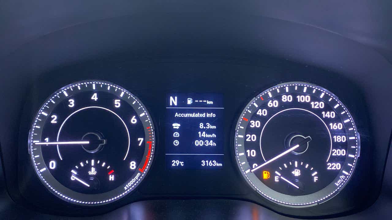 Instrument cluster of a Hyundai Venue dashboard