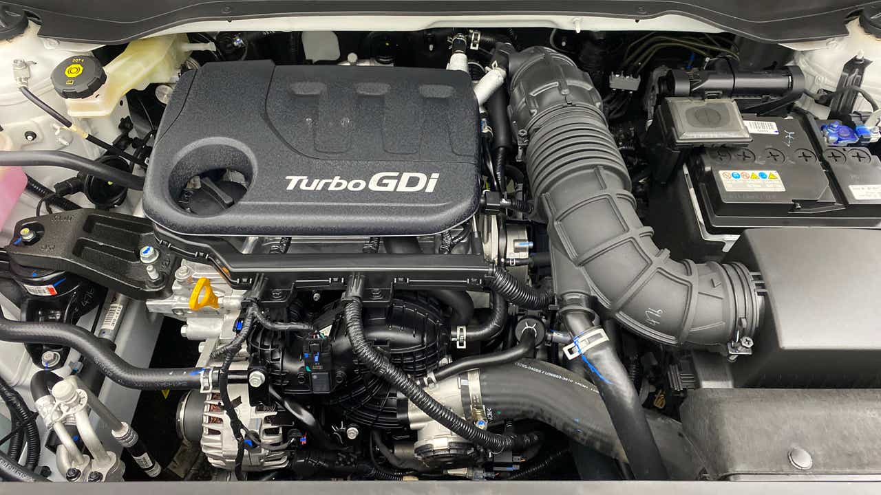 Engine bay view of a Hyundai Venue