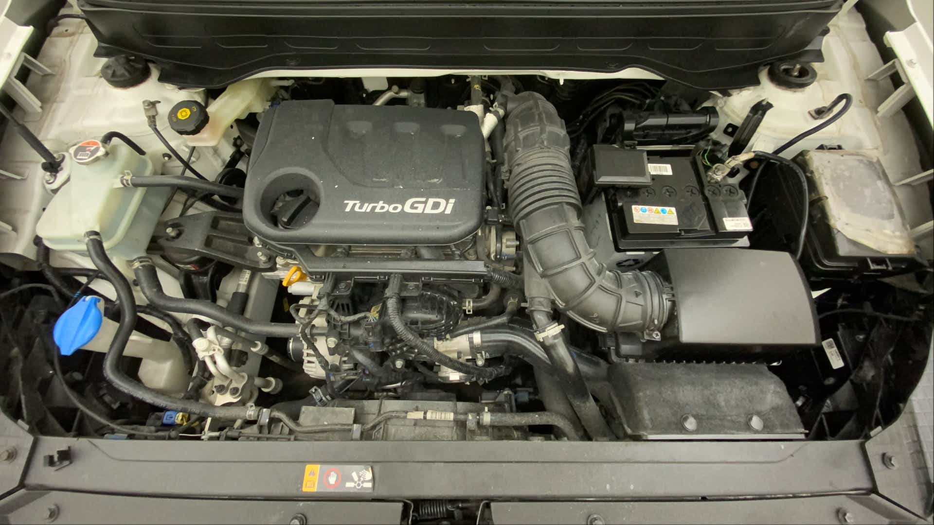 Engine bay view of a Hyundai Venue