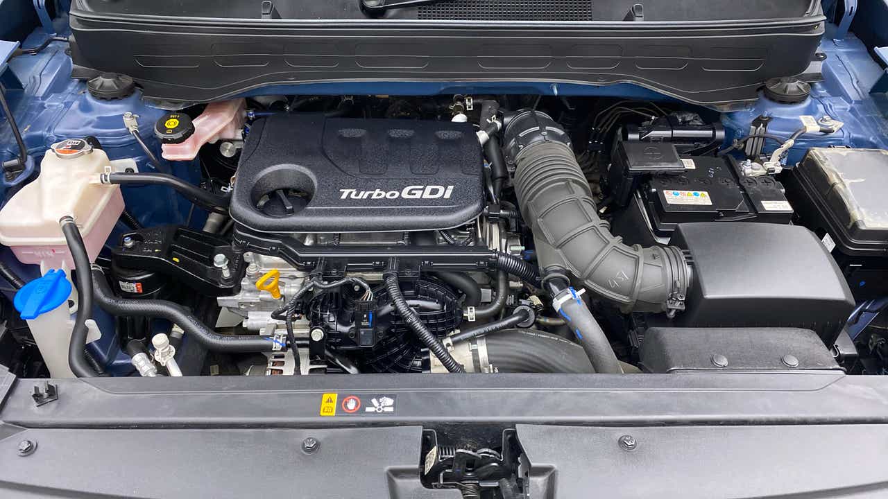 Engine bay of a Hyundai Venue Turbo GDi
