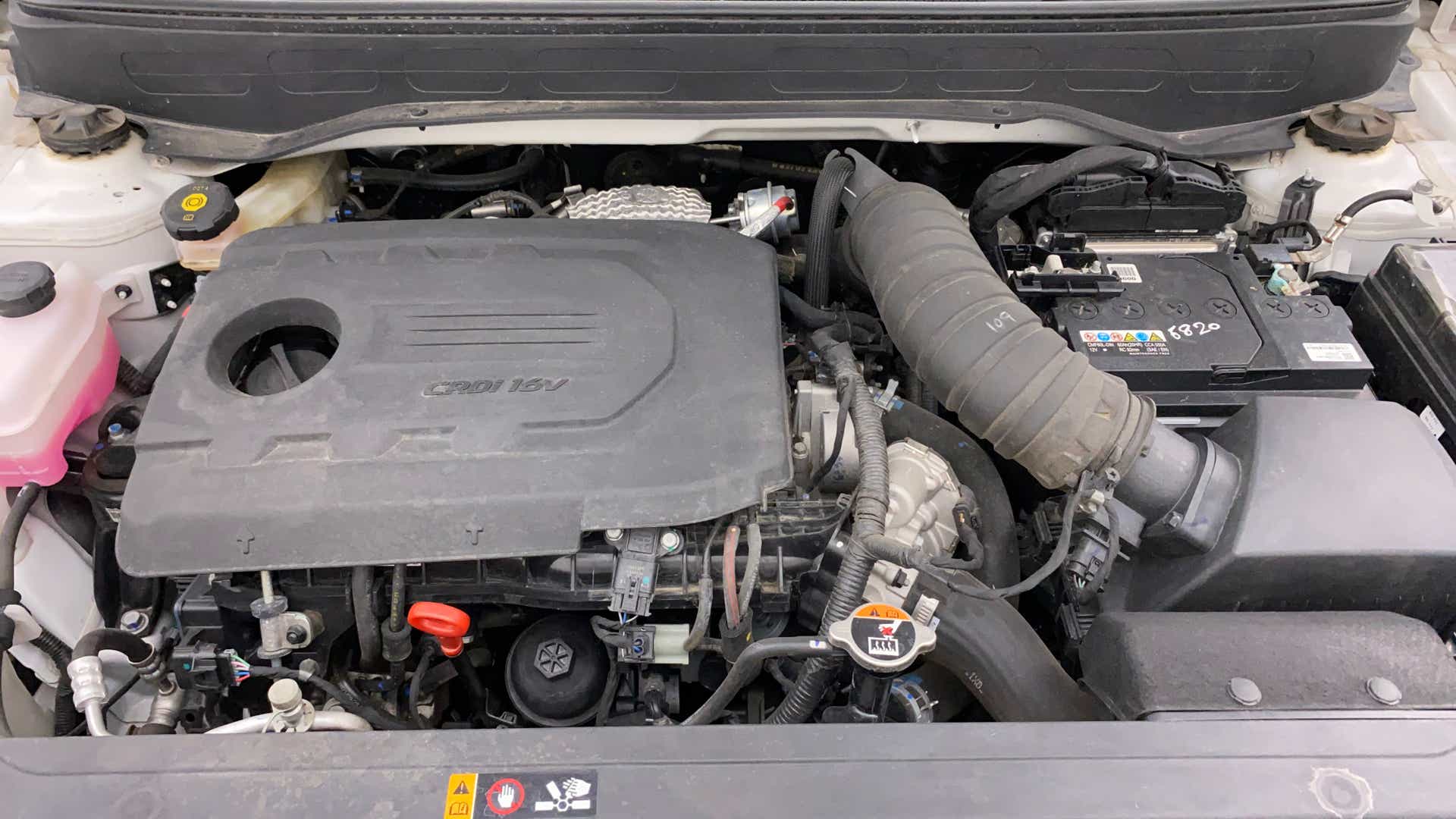 Engine bay view of a Hyundai Venue