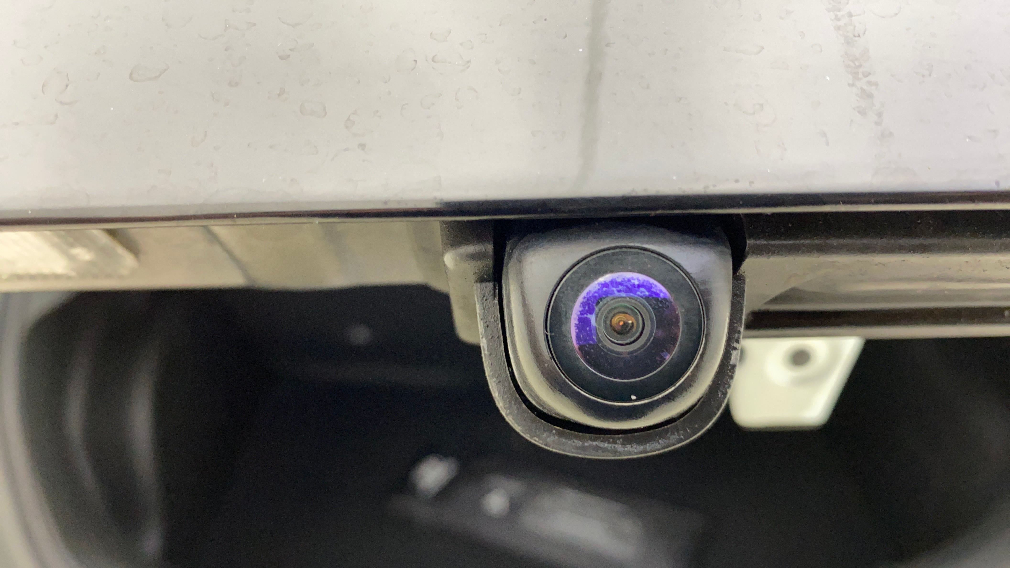 Backup camera close-up of a Hyundai Venue