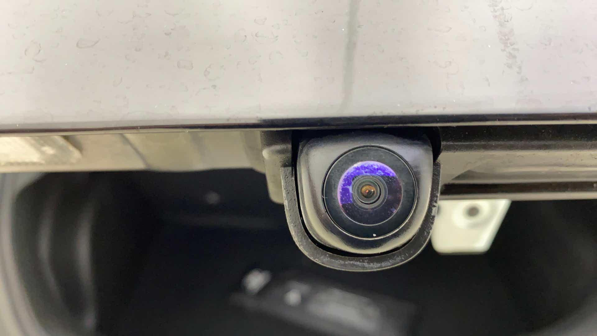 Backup camera close-up of a Hyundai Venue