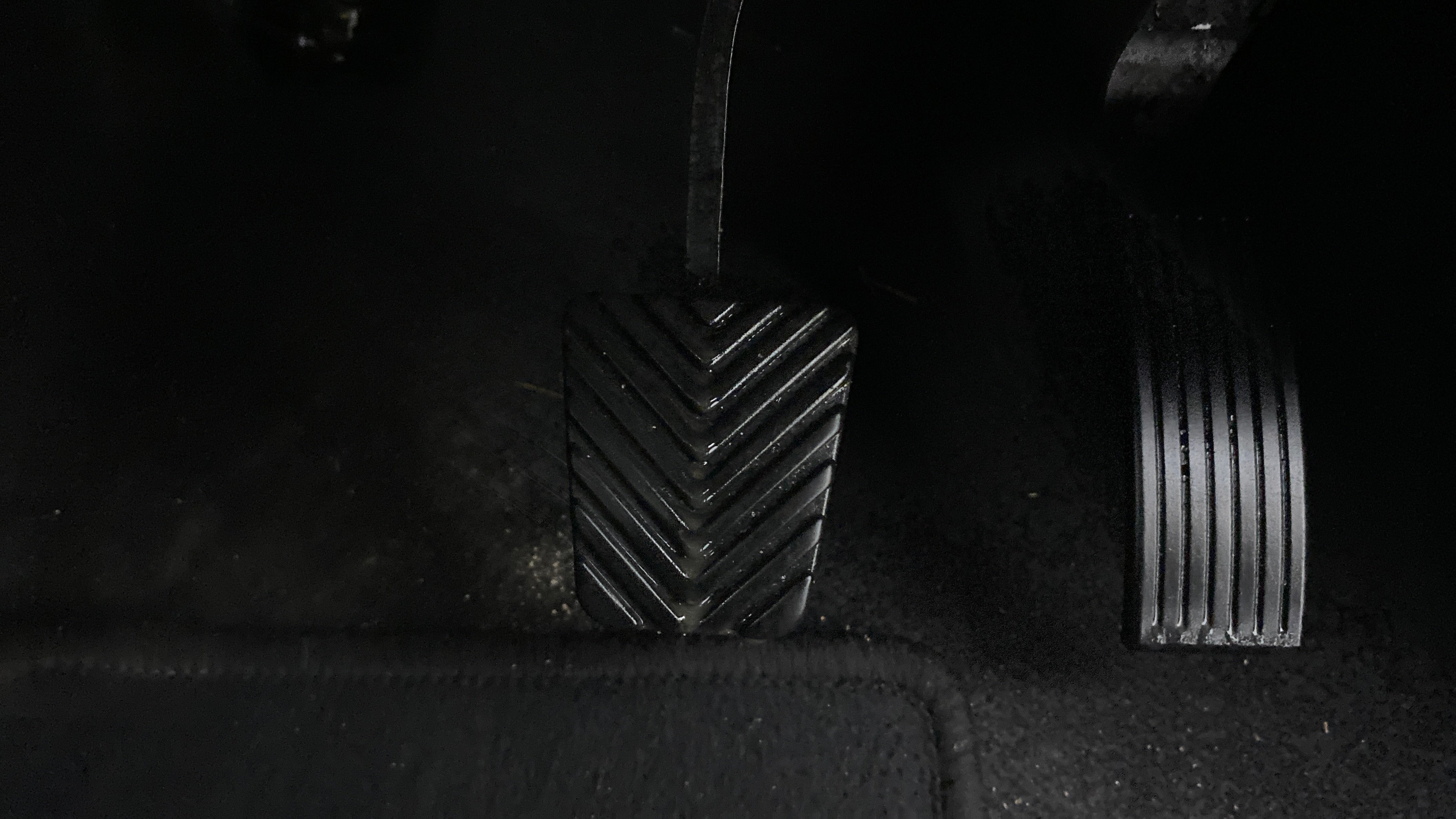 Close-up of pedals of a Hyundai Venue