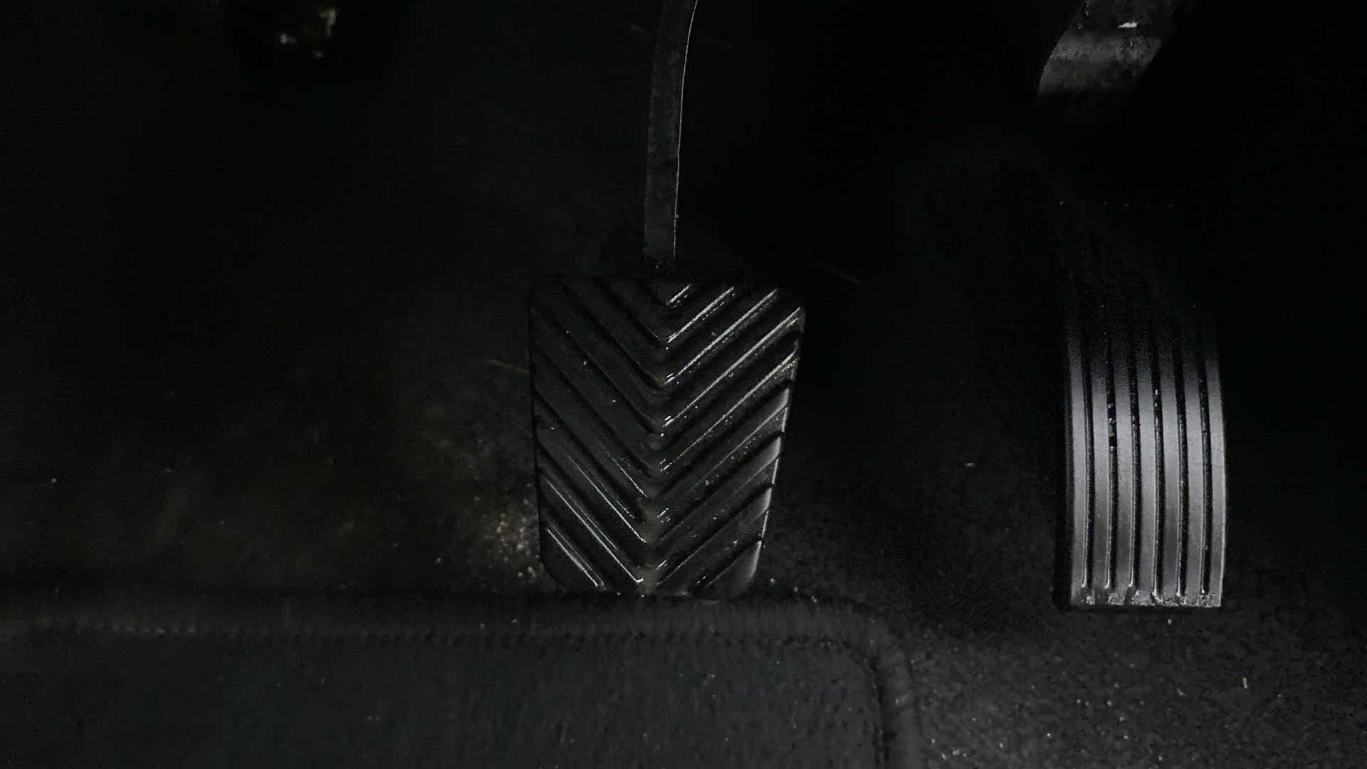 Close-up of pedals of a Hyundai Venue