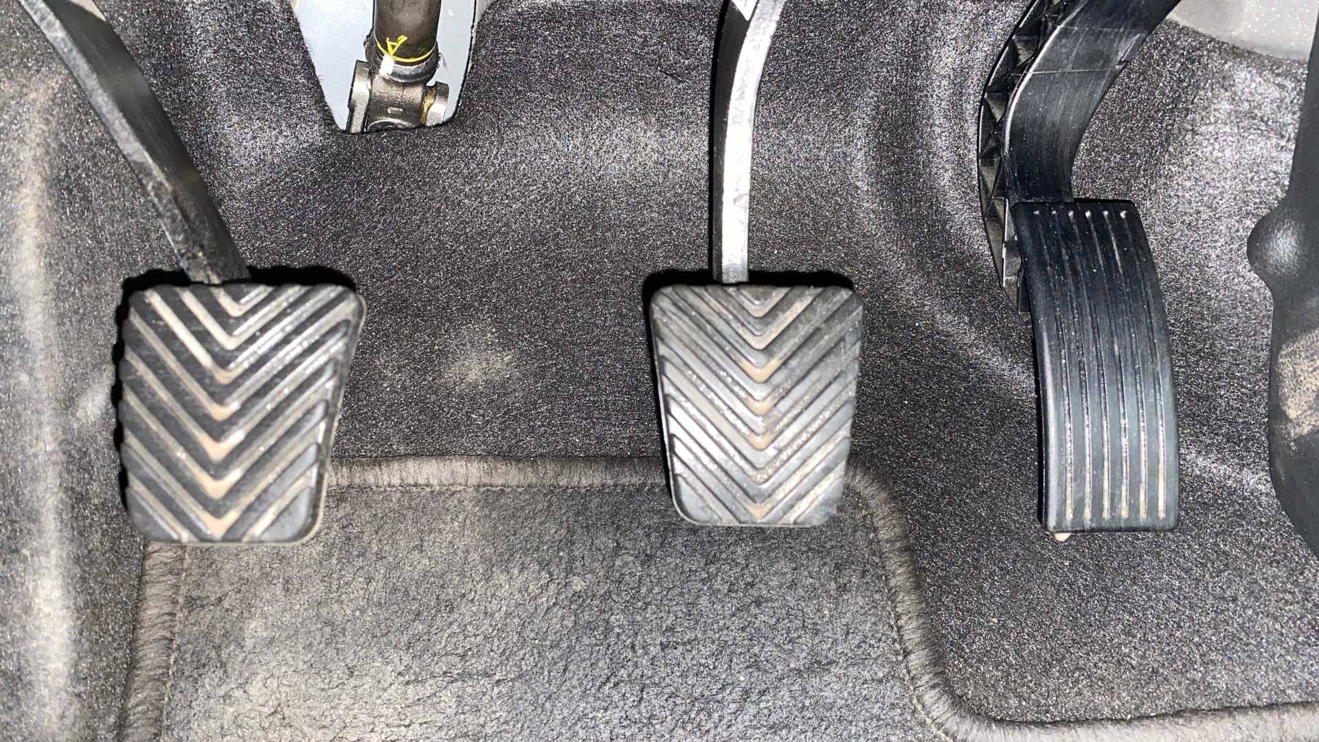 Foot pedals area of a Hyundai Venue