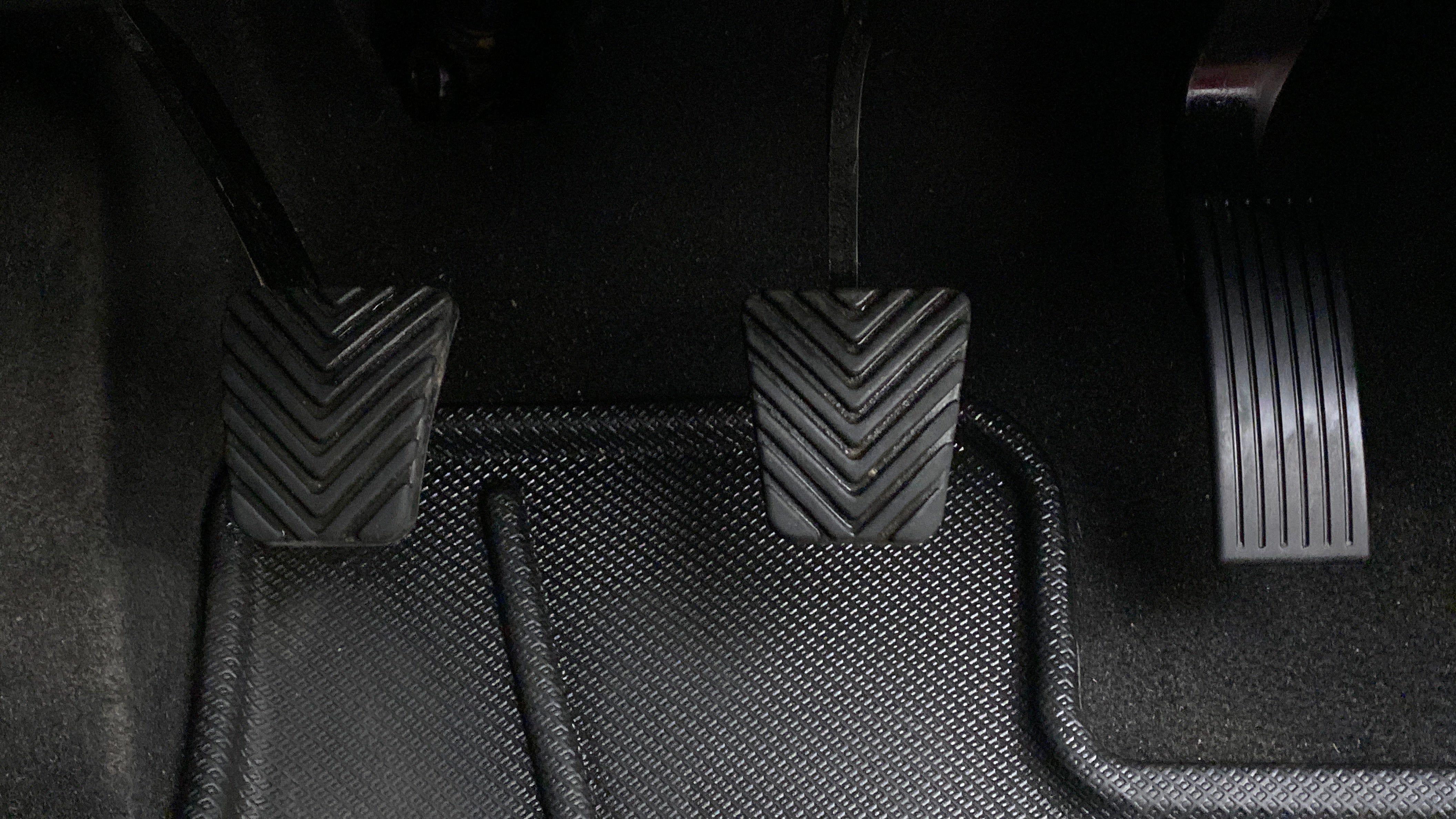 Pedal area of a Hyundai Venue