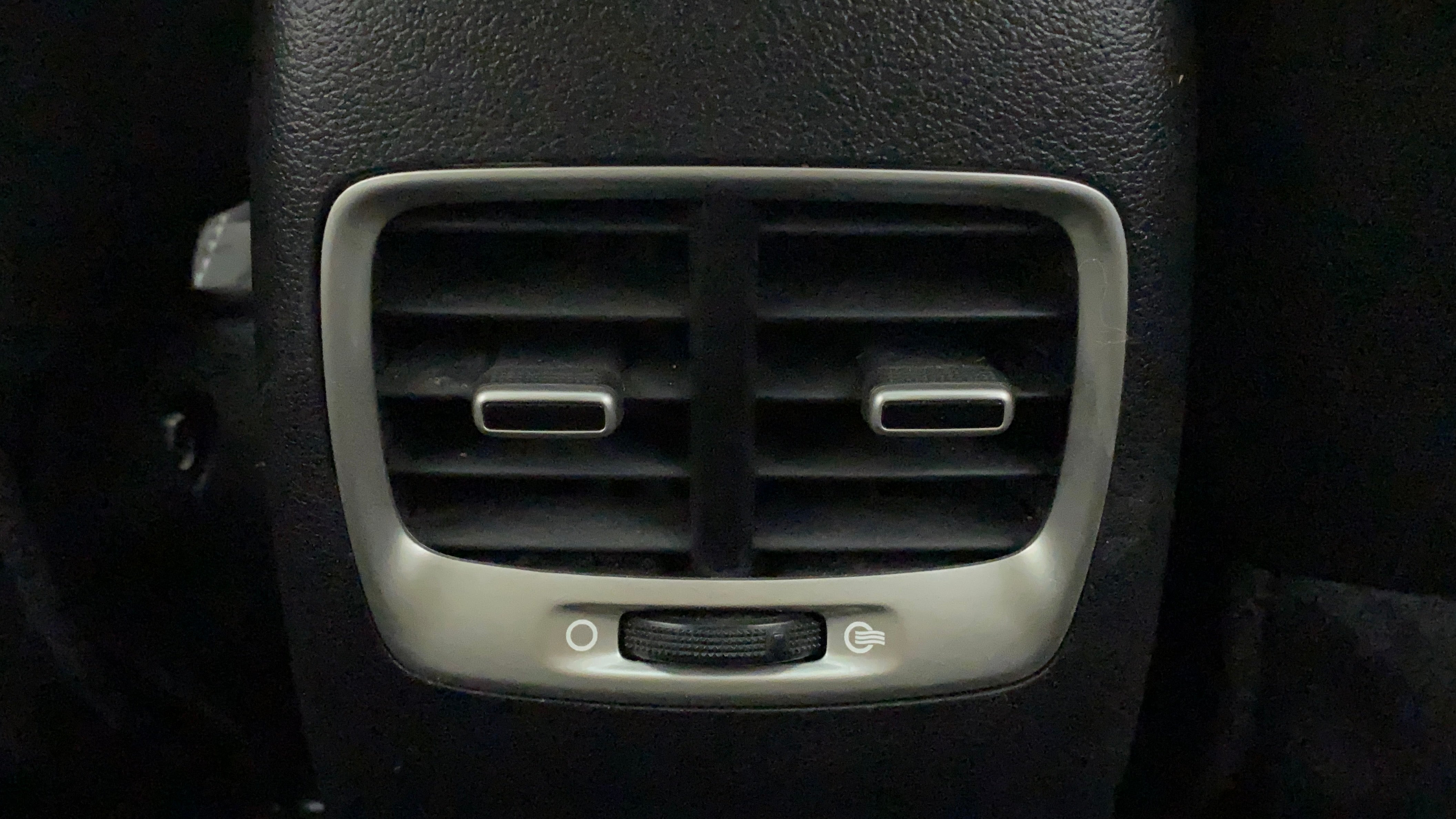 Close-up of air conditioning vent of a Hyundai Venue