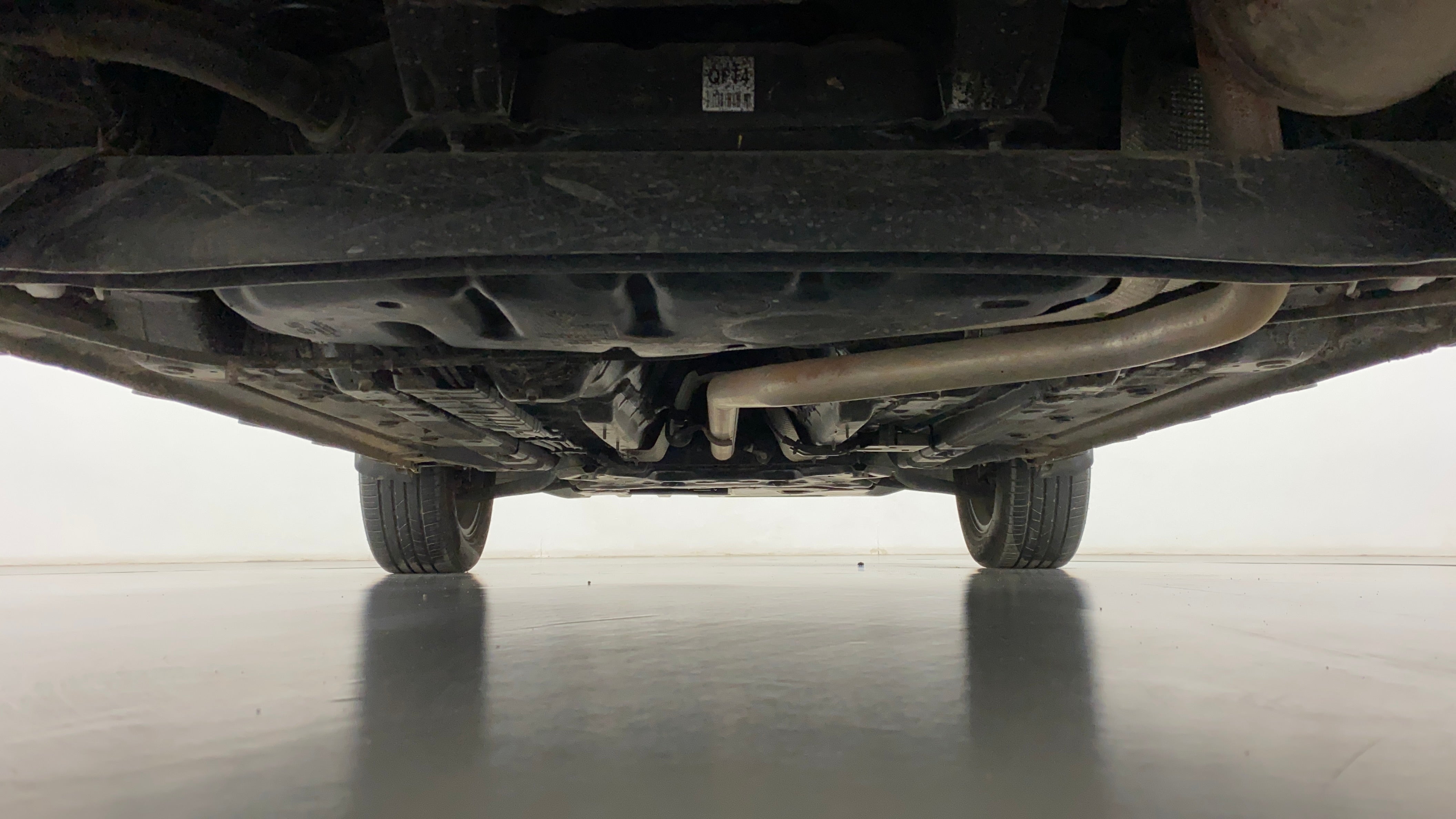 Undercarriage view of a Hyundai Venue