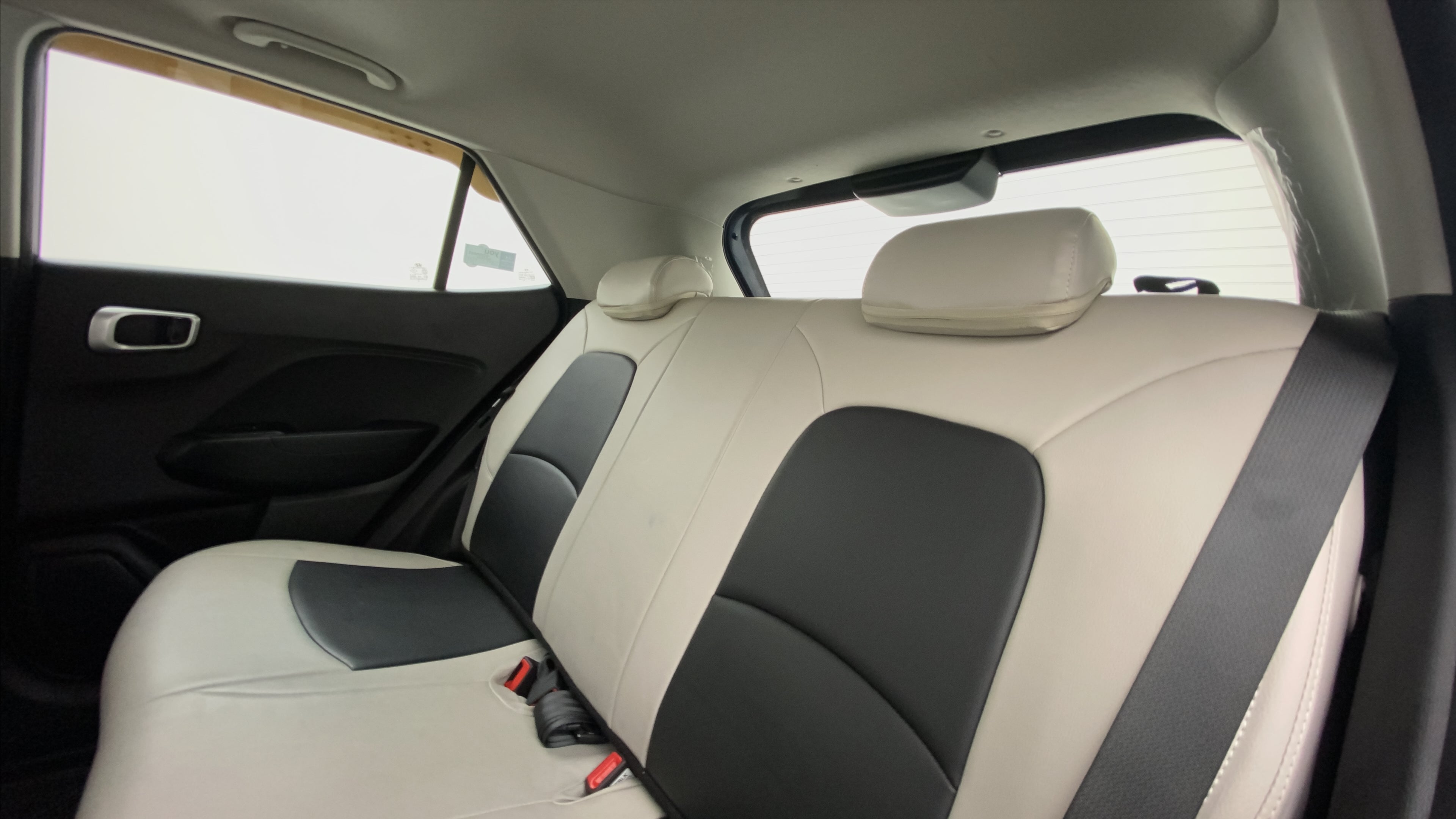 Rear seat view of a Hyundai Venue