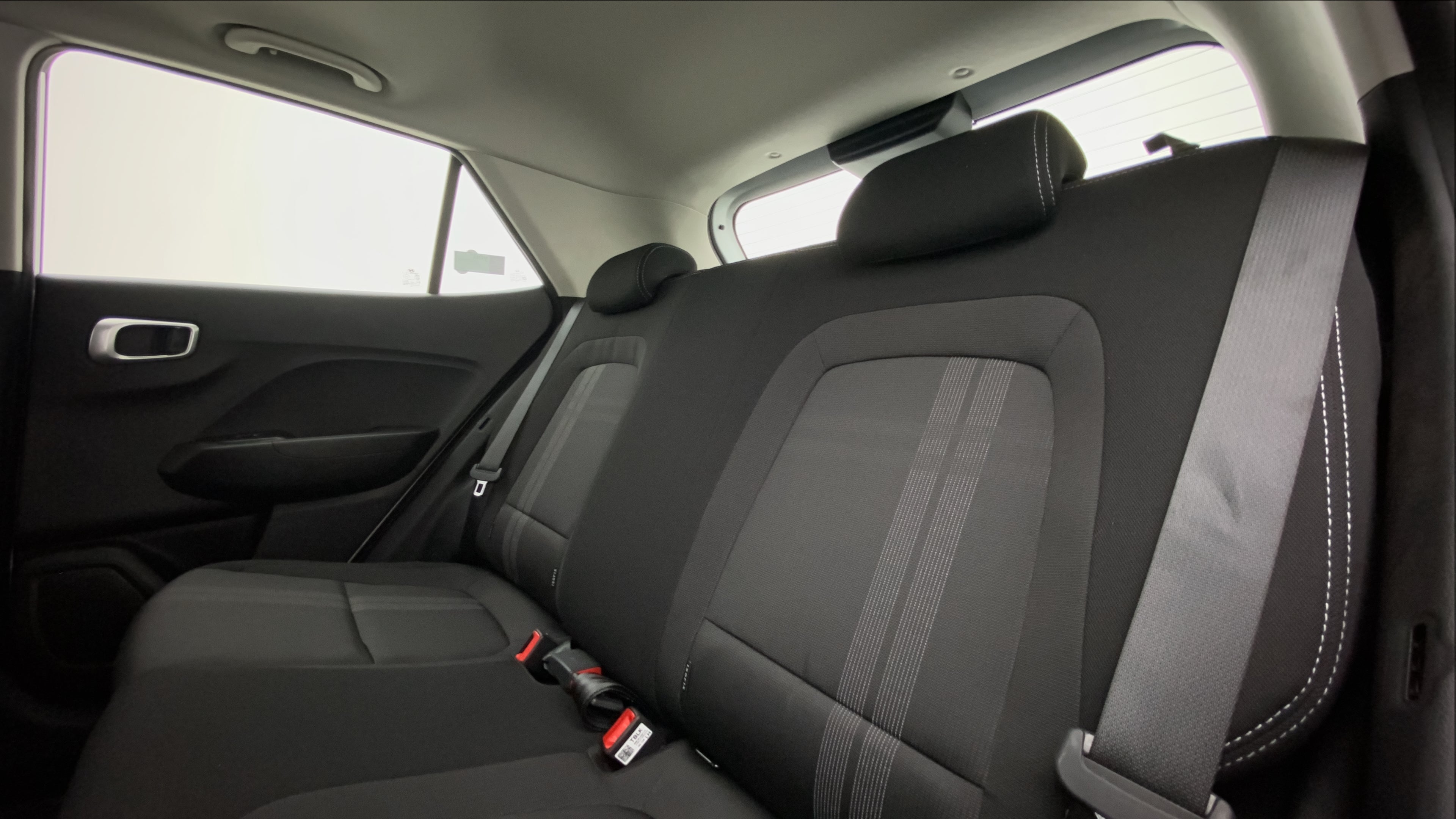 Rear seat view of a Hyundai Venue