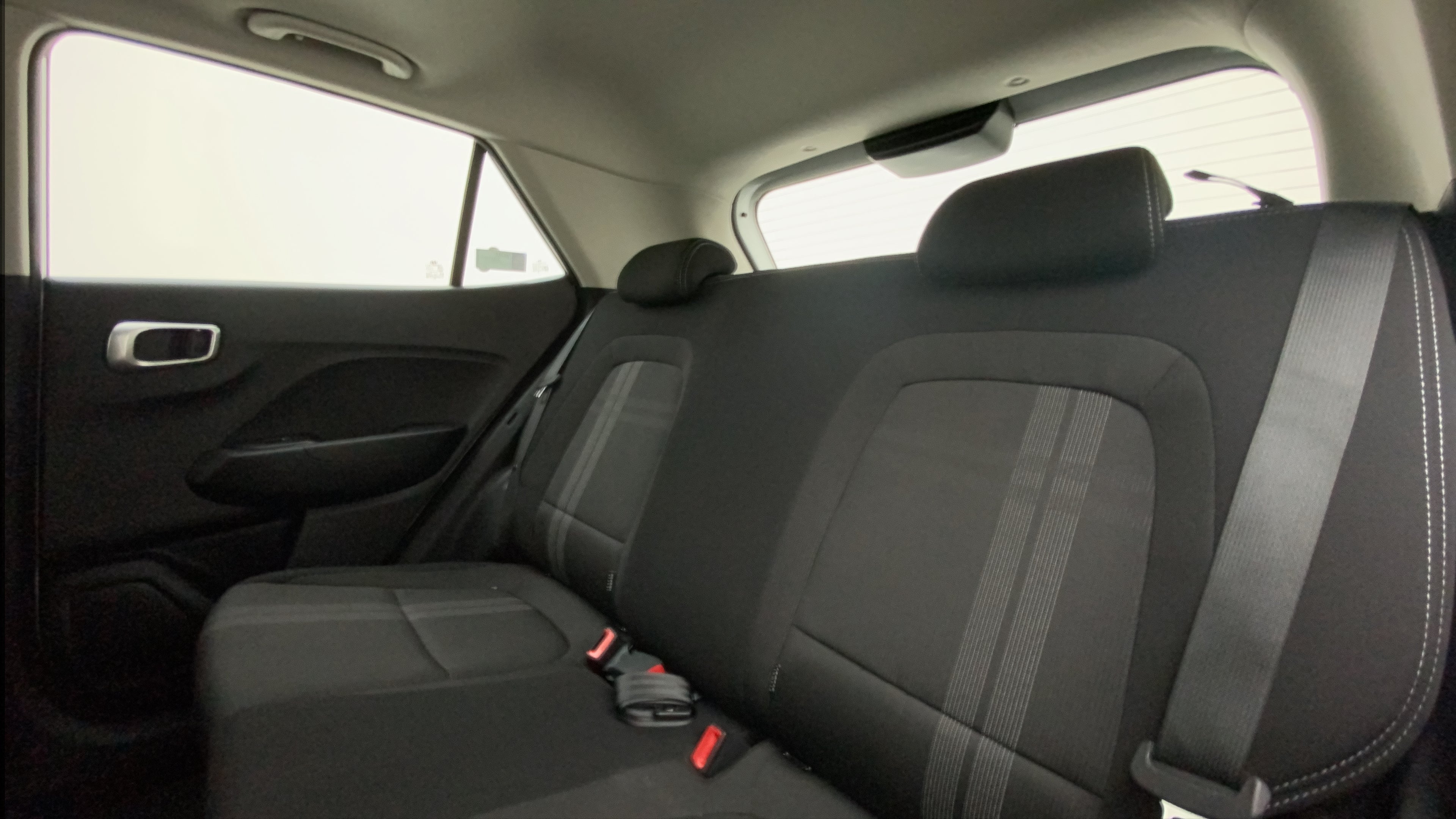 Rear seat view of a Hyundai Venue