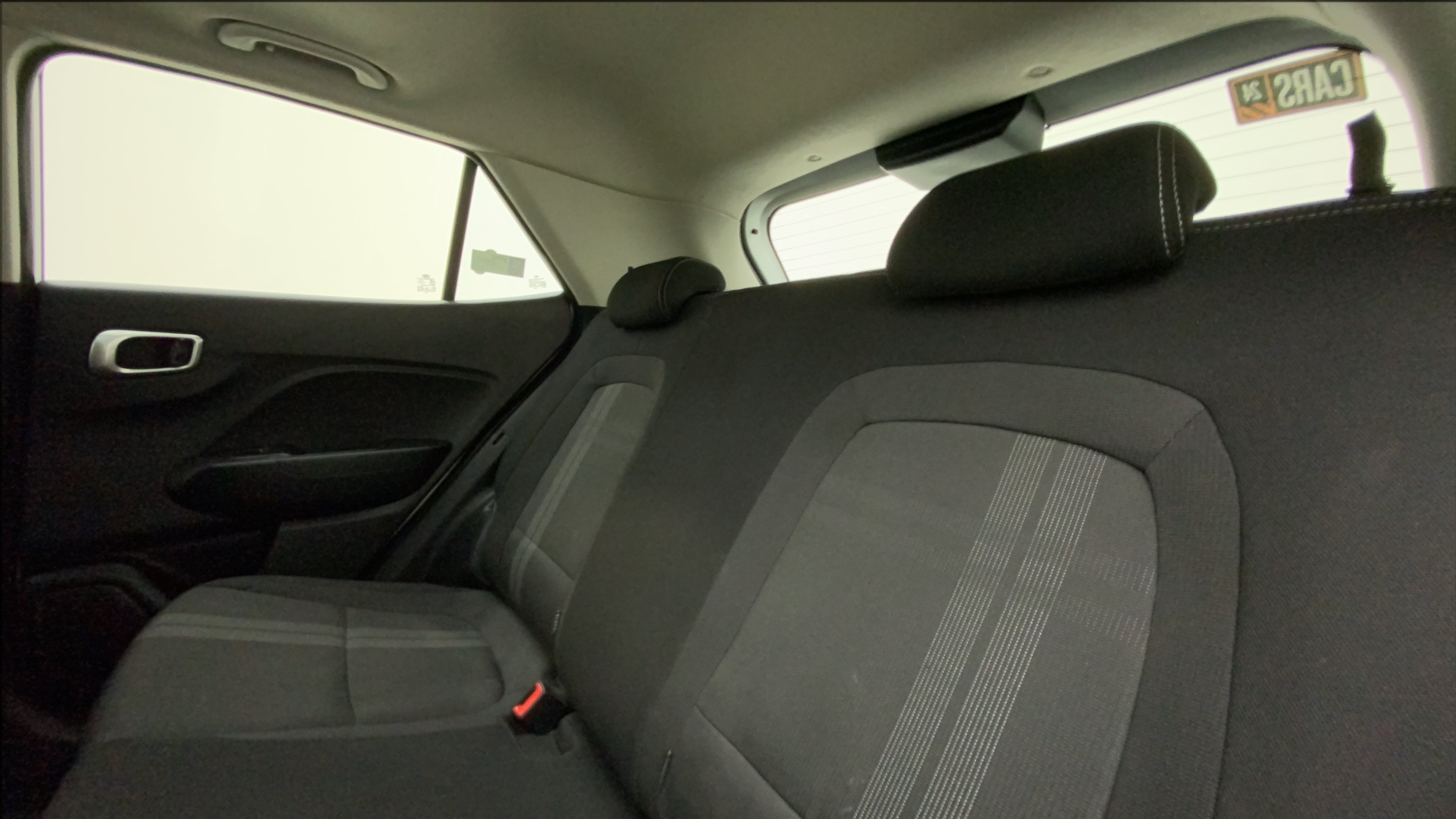 Rear seat area of a Hyundai Venue