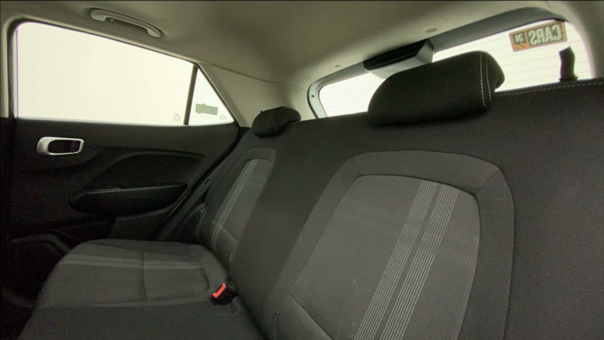 Rear seat area of a Hyundai Venue