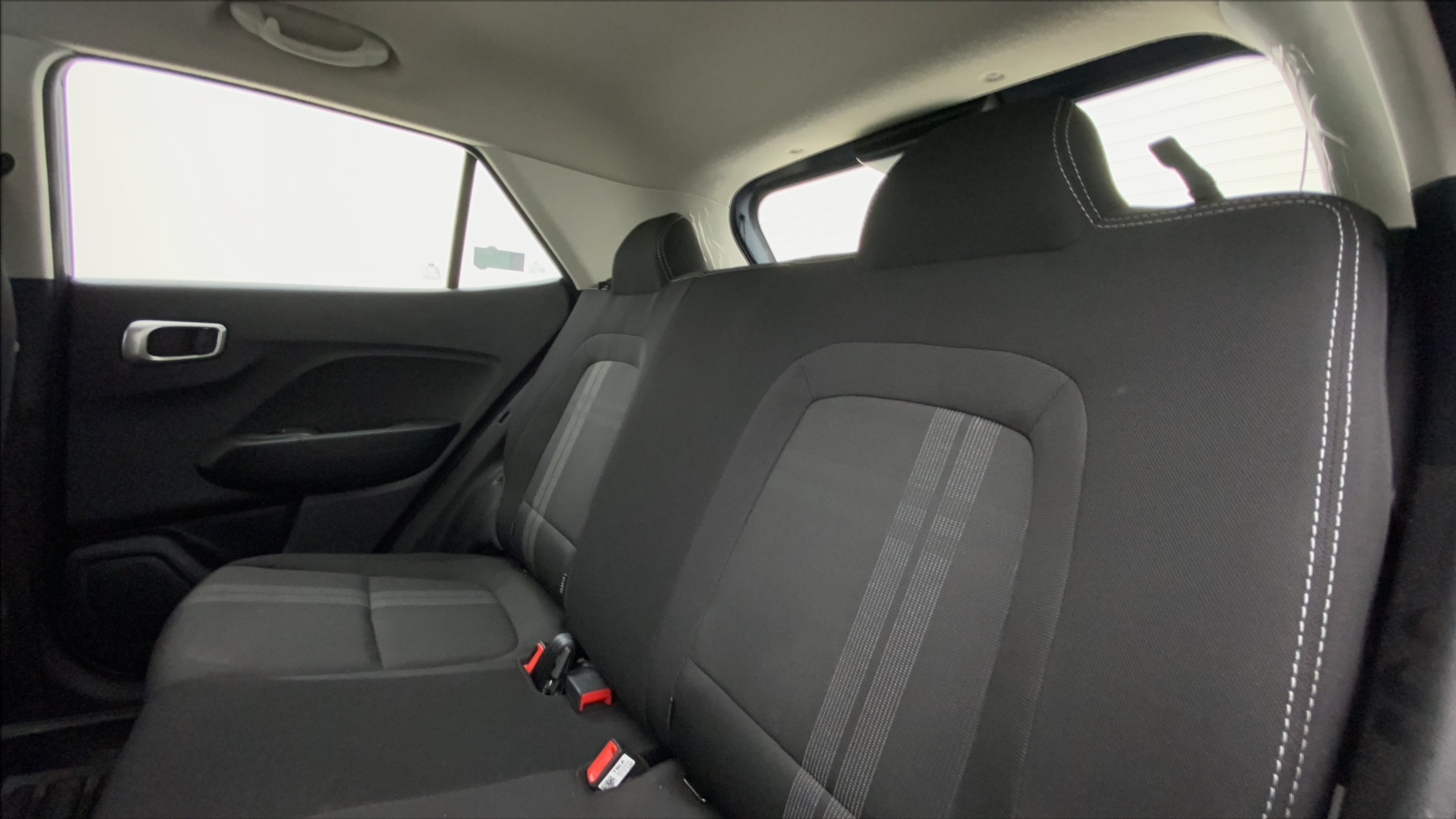 Rear seat view of a Hyundai Venue
